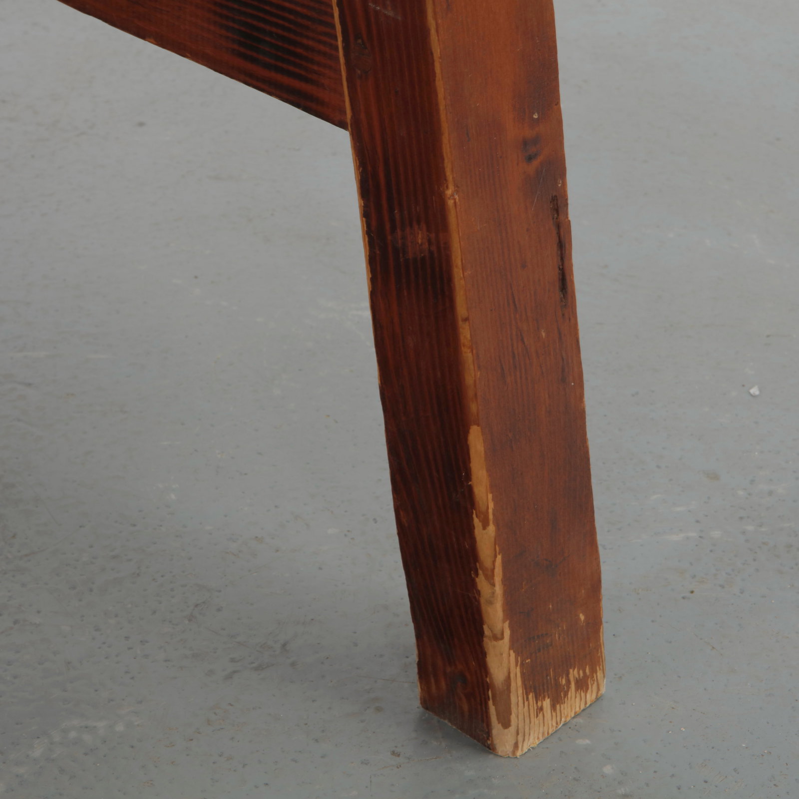 Solid Brutalist Wood Table, 1950s - 10