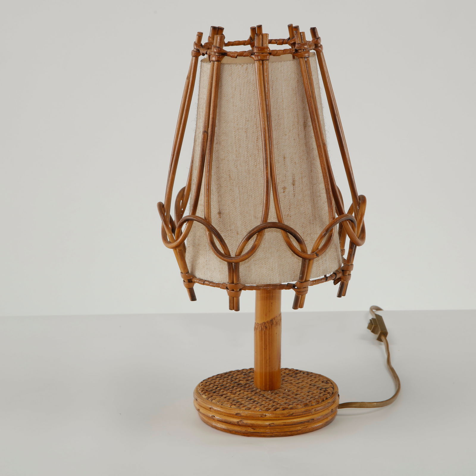 Louis Sognot, Bamboo Table Lamp, France, 1950s (1 of 9)