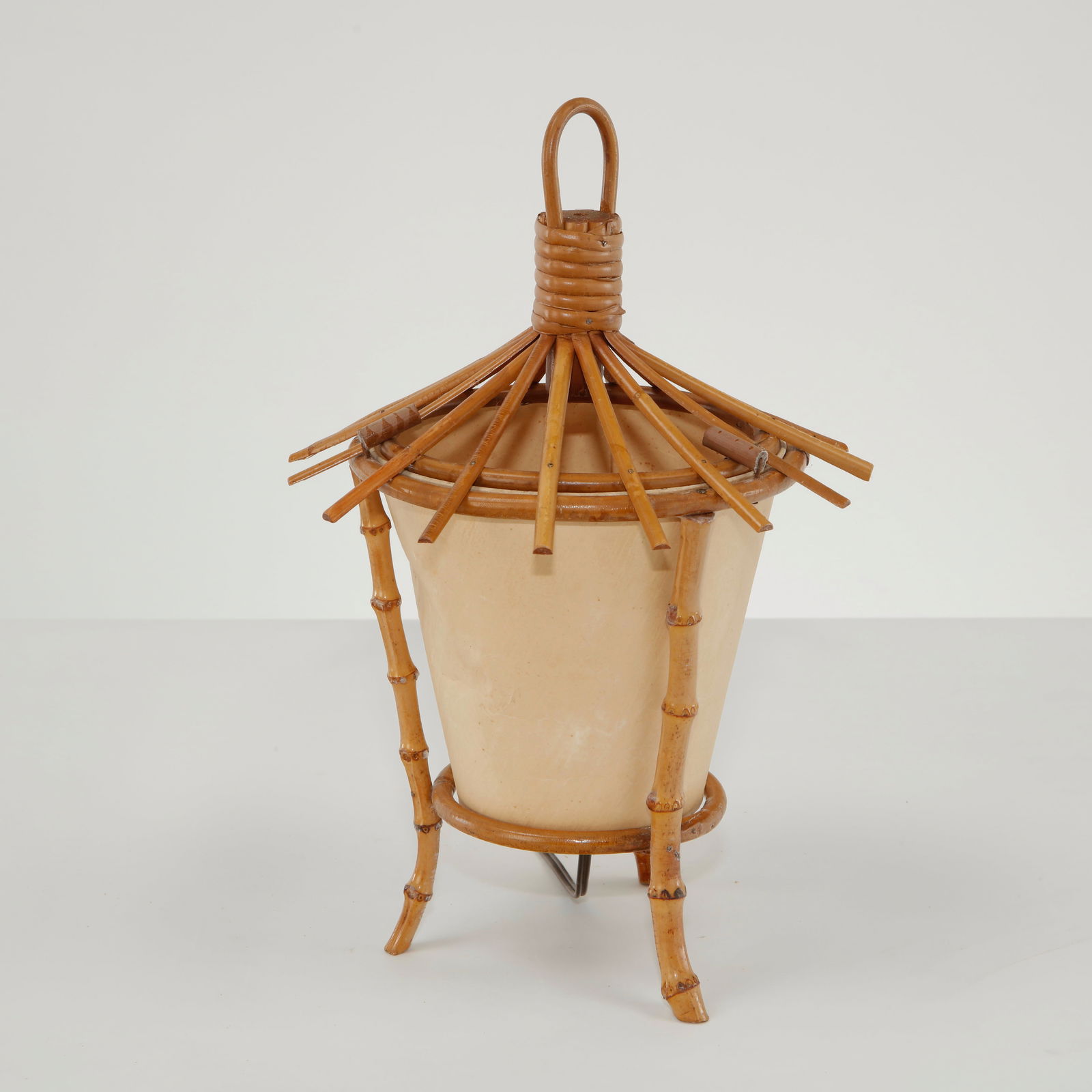 Louis Sognot, Bamboo Table Lamp, France, 1950s (1 of 11)