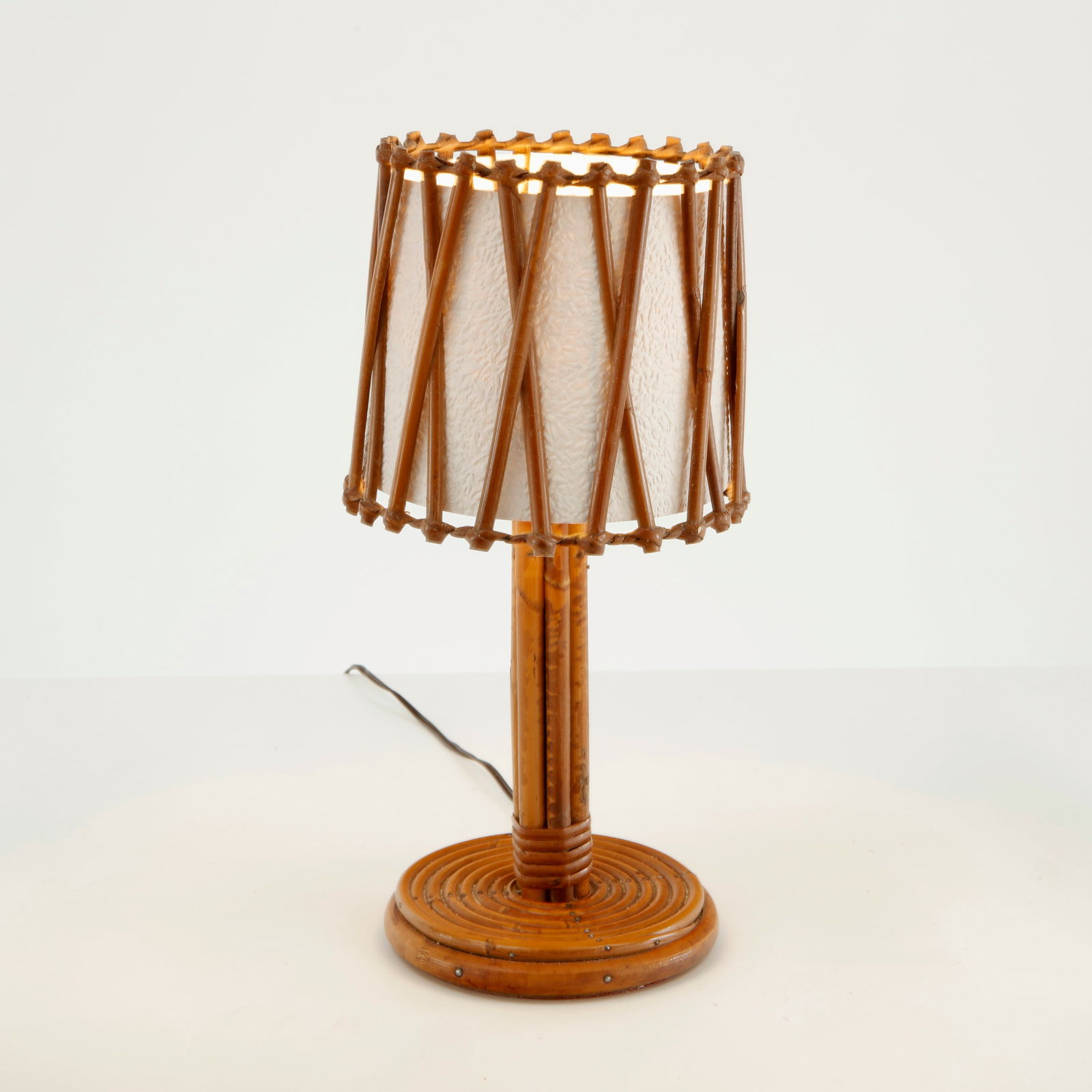 Louis Sognot, Bamboo Table Lamp, France, 1950s (1 of 8)
