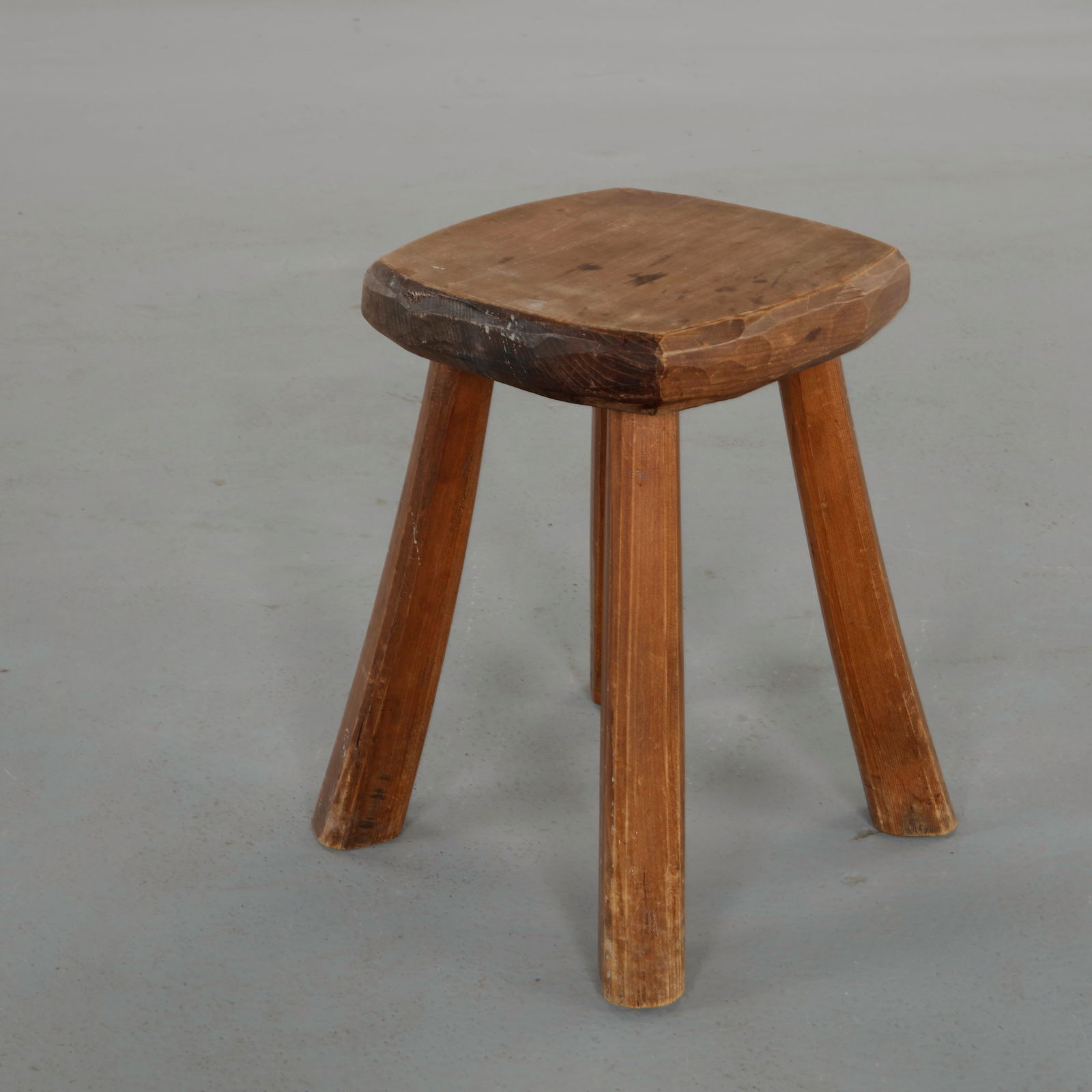 Rustic Four-Legged Stool, 1960s - 7
