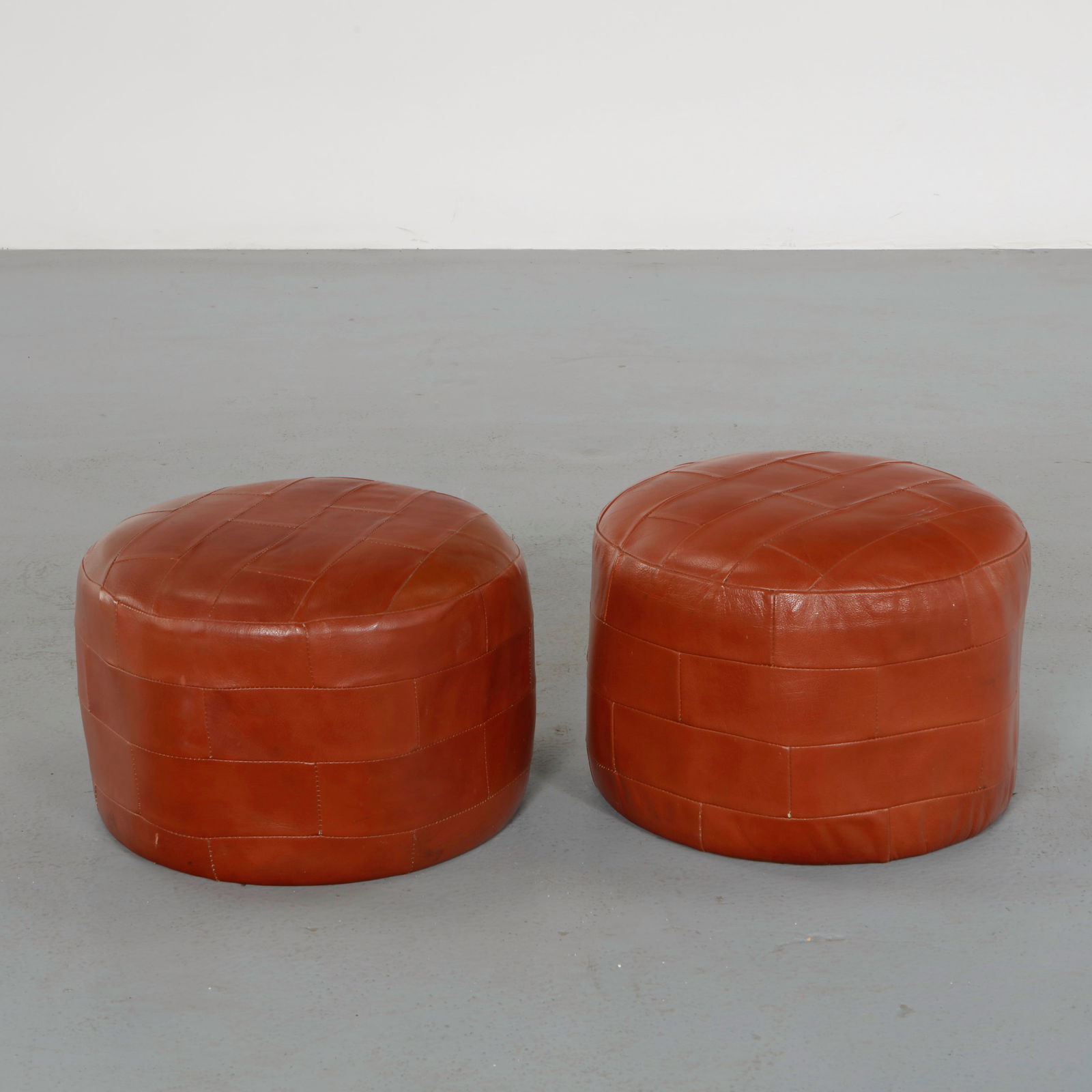 De Sede, Pair of Leather Ottomans, 1960s (1 of 9)