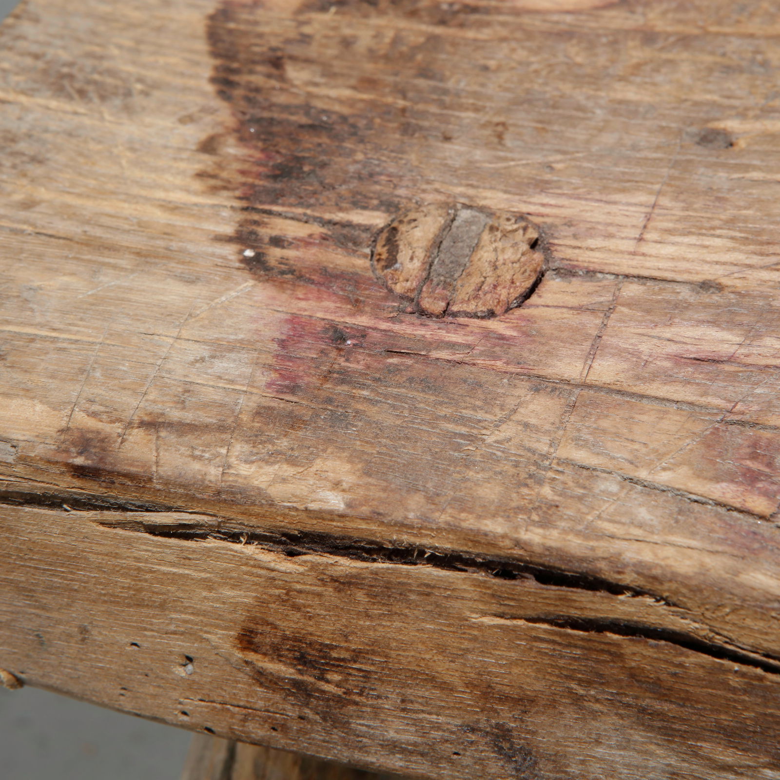 Primitive Rectangular Stool, 1950s - 13