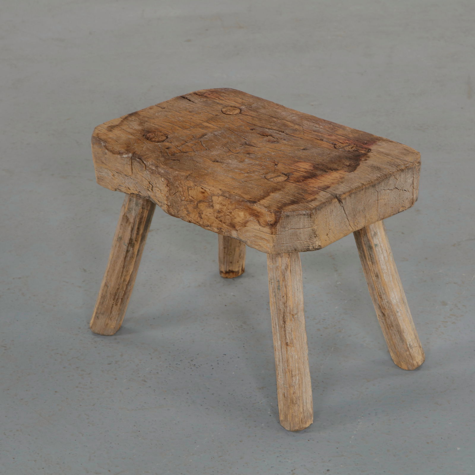 Primitive Rectangular Stool, 1950s - 5