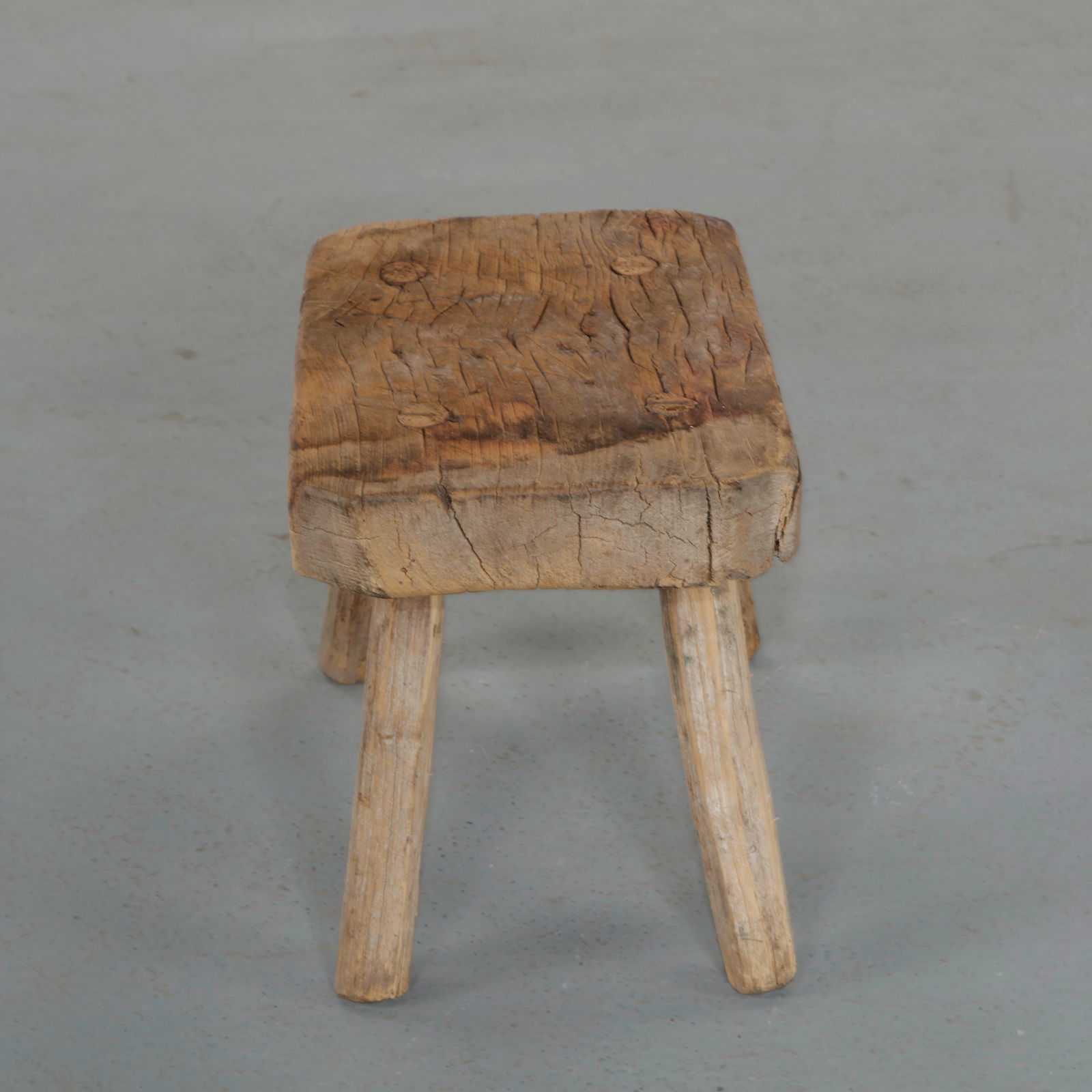 Primitive Rectangular Stool, 1950s - 6