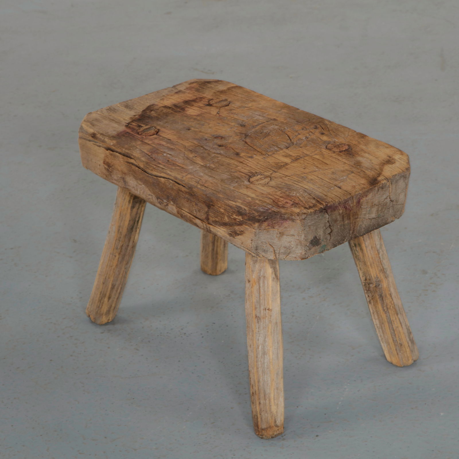Primitive Rectangular Stool, 1950s - 8