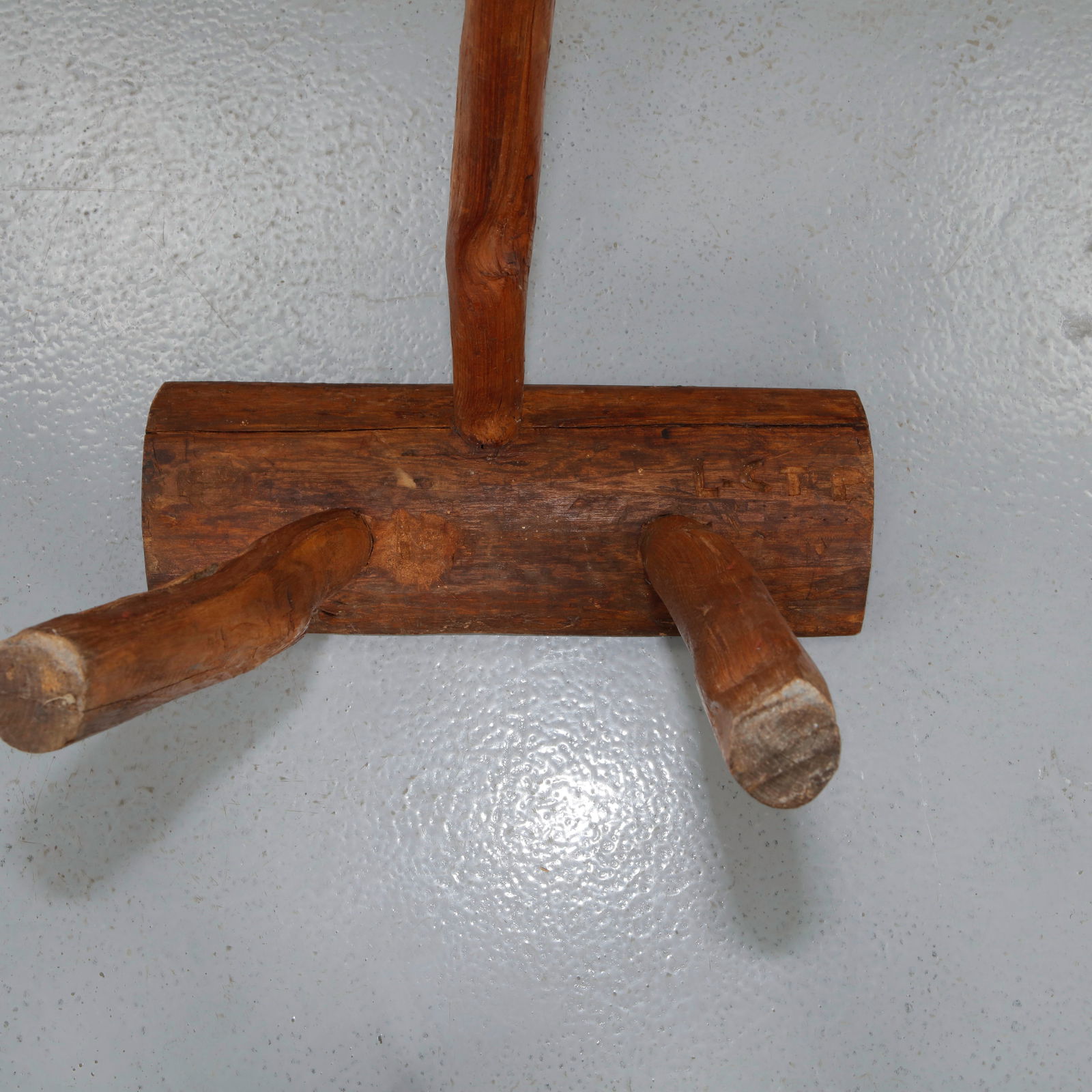 Primitive Rectangular Tripod Stool, 1950s - 12