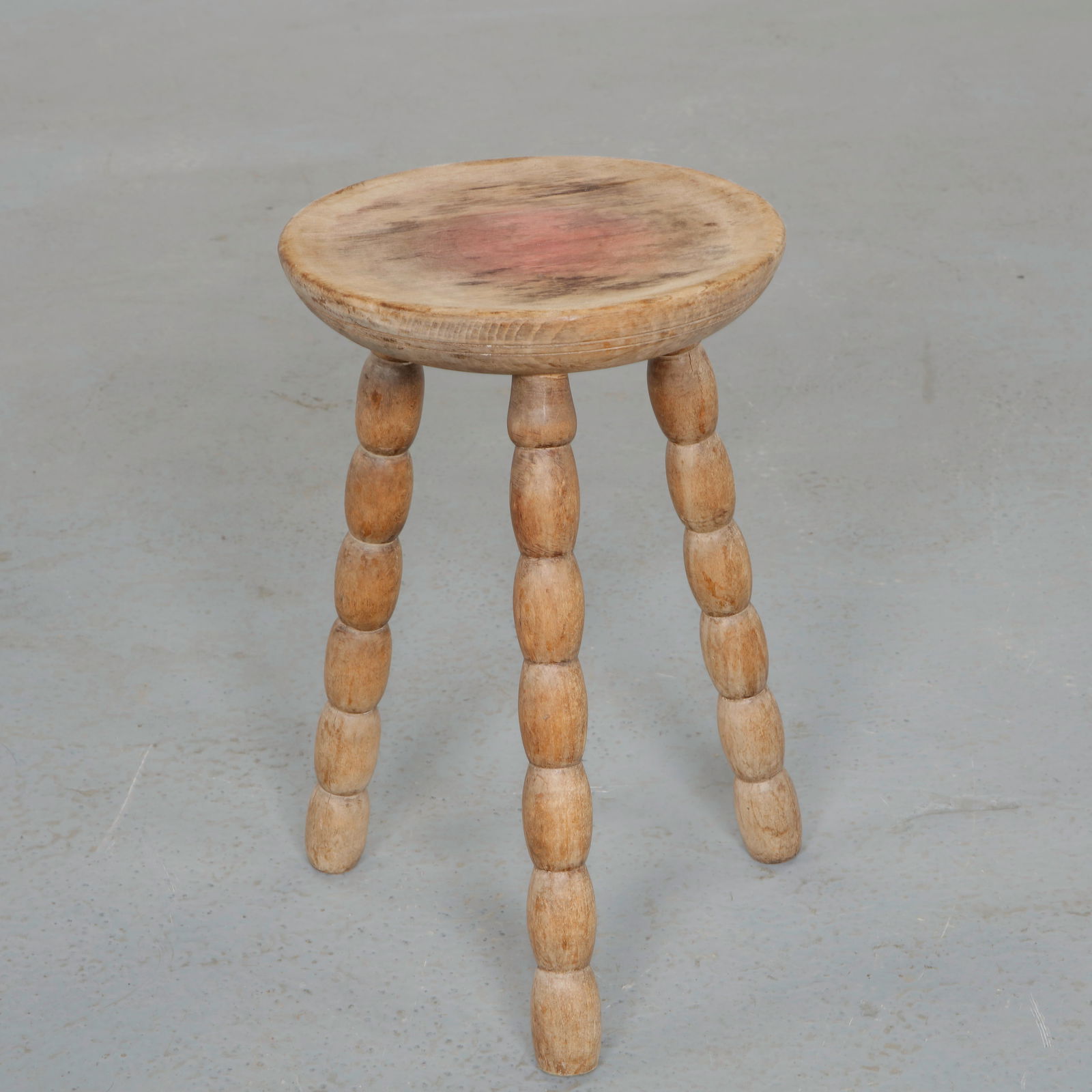 Rustic Turned Leg Stool, 1960s - 3