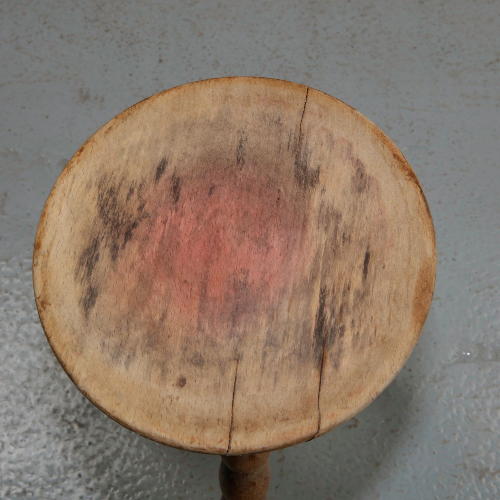 Rustic Turned Leg Stool, 1960s - 5