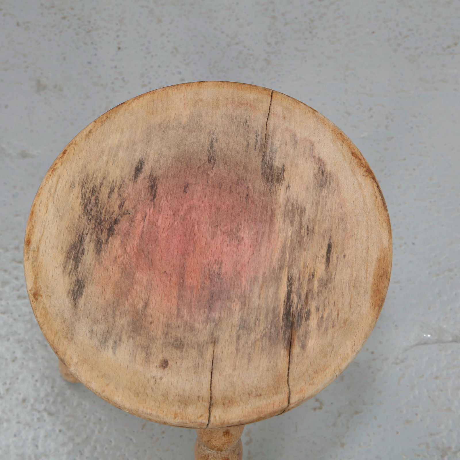 Rustic Turned Leg Stool, 1960s - 6