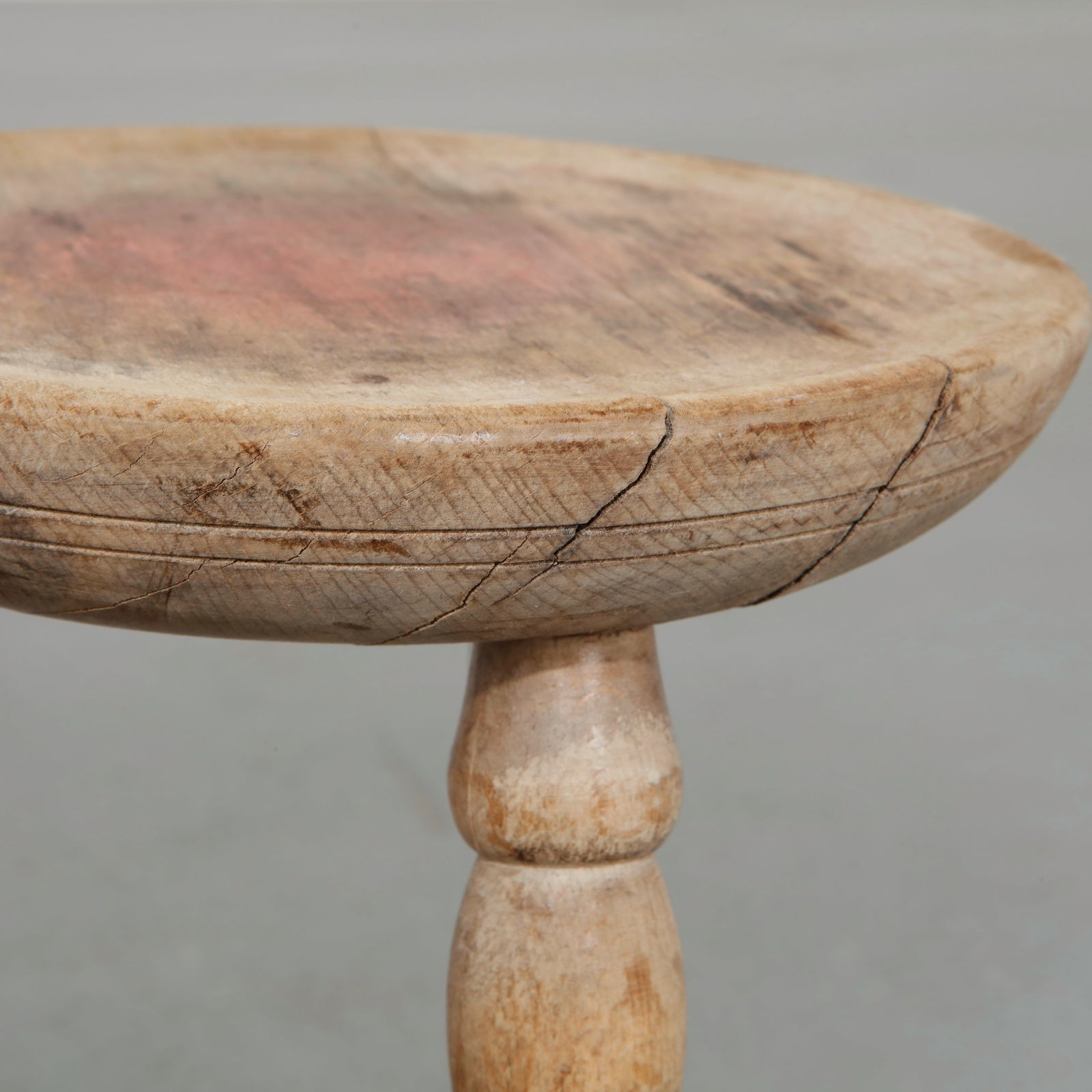 Rustic Turned Leg Stool, 1960s - 8