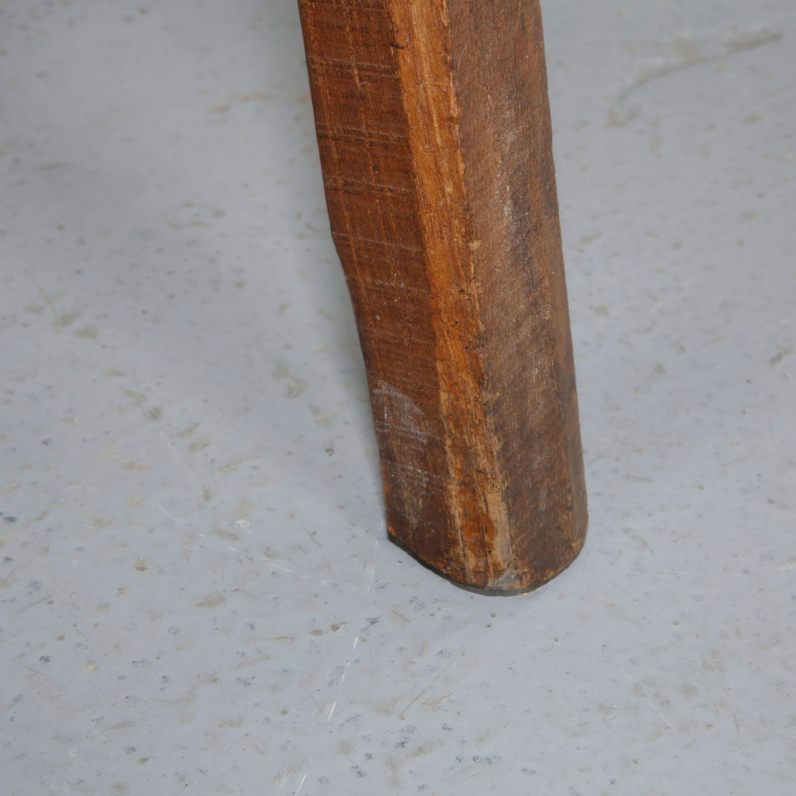 Brutalist Rectangular Solid Wood Stool, 1960s - 9