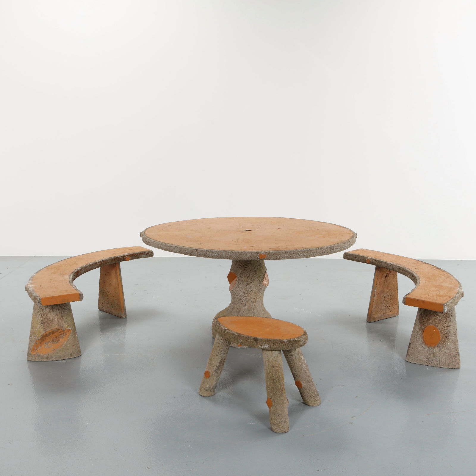 Faux Bois Outdoor Concrete Dining Set, 1960s (1 of 16)