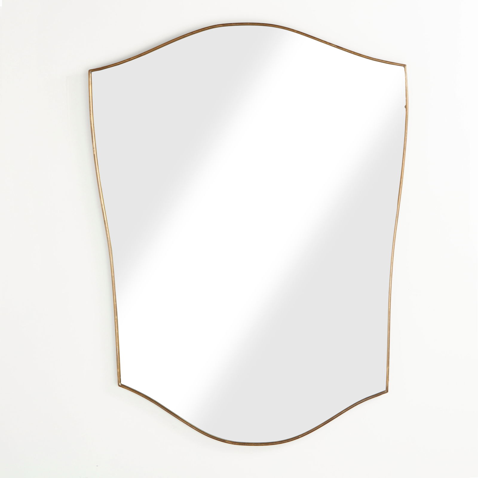 Italian Brass Shaped Mirror, 1960s (1 of 10)