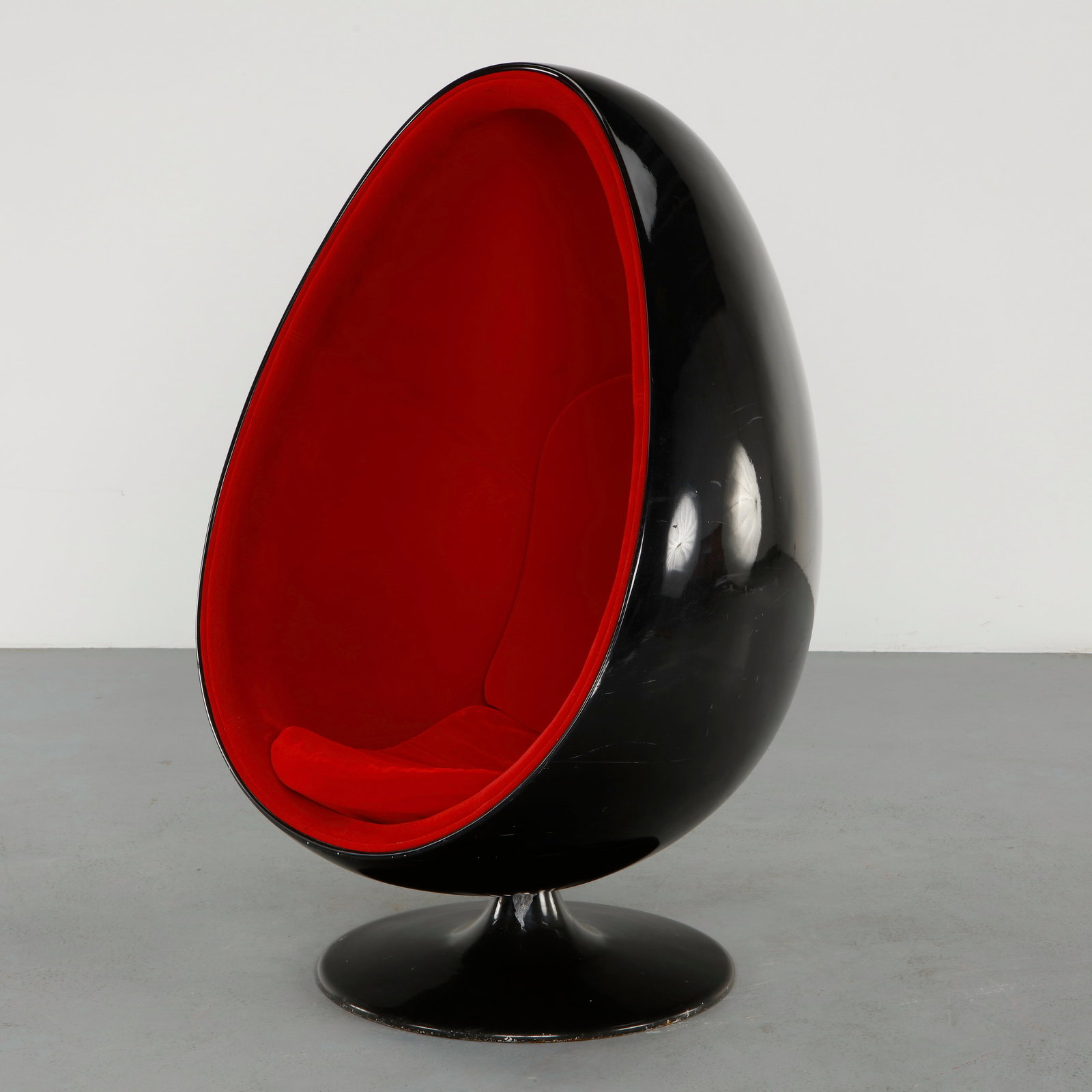 Eero Aarnio, Egg Pod Chair in Black and Red, 1970s (1 of 15)