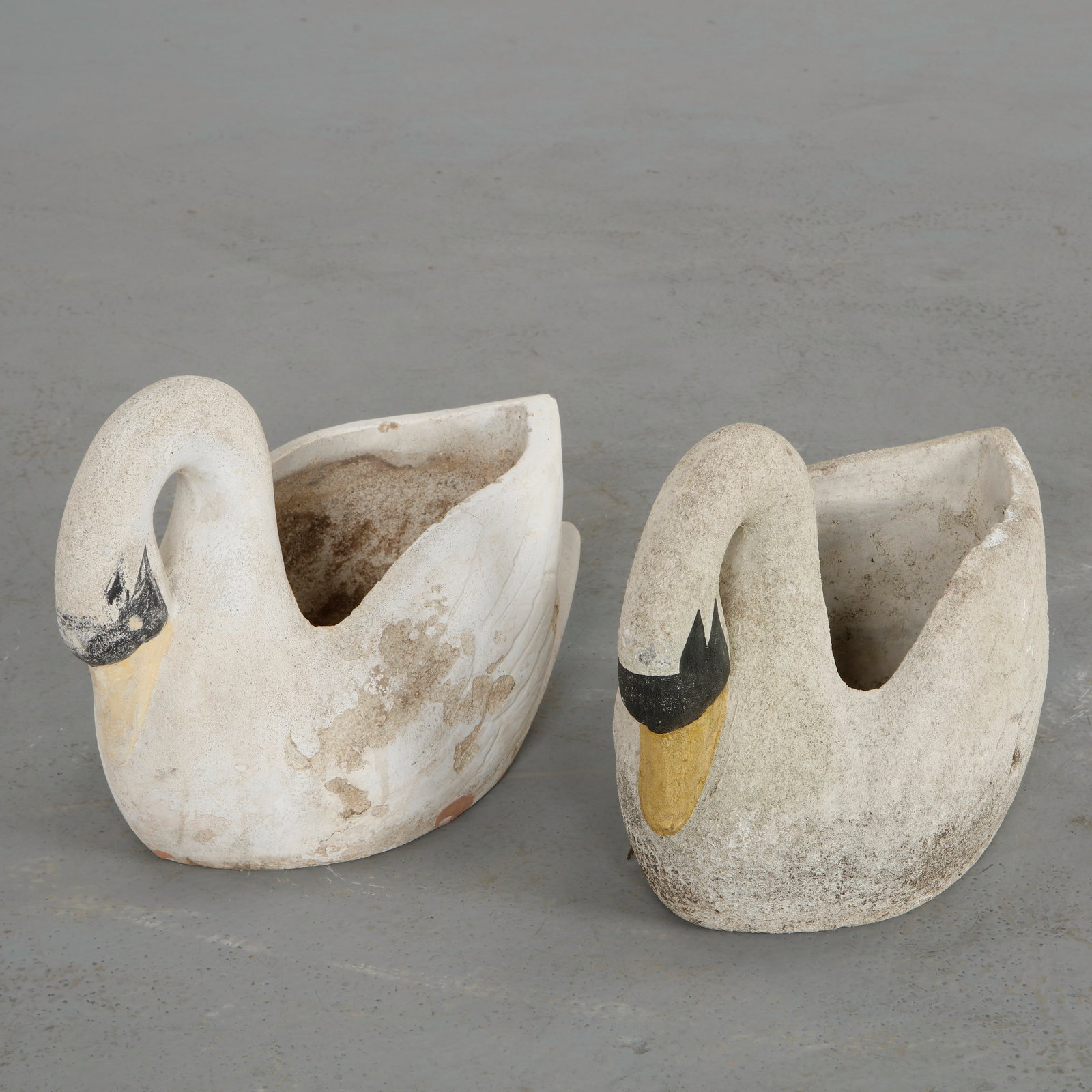 Pair of Concrete Swan Planters, 1960s (1 of 14)