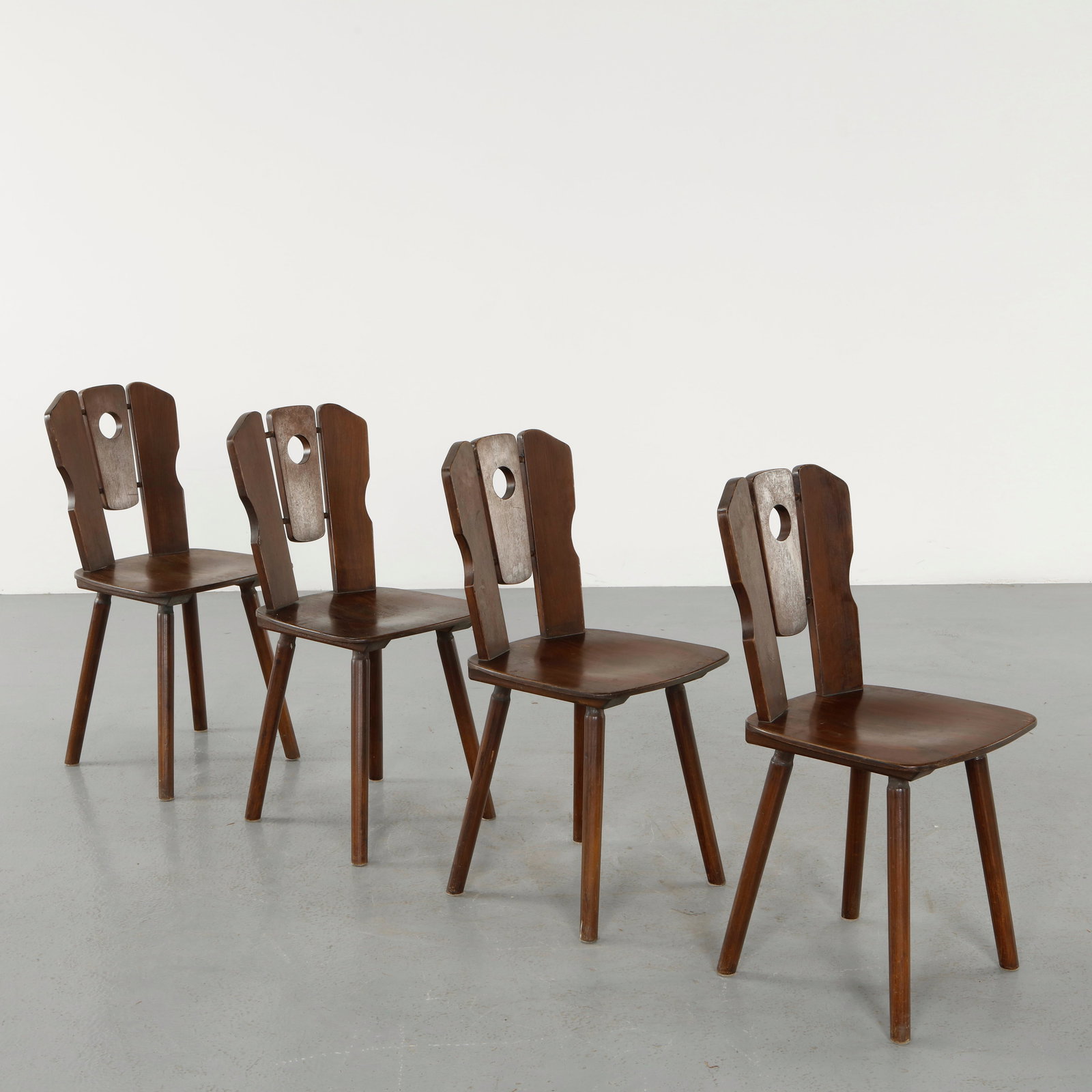 Set of Four Brutalist Dining Chairs in the style of Gilbert Marklund, 1960s (1 of 20)