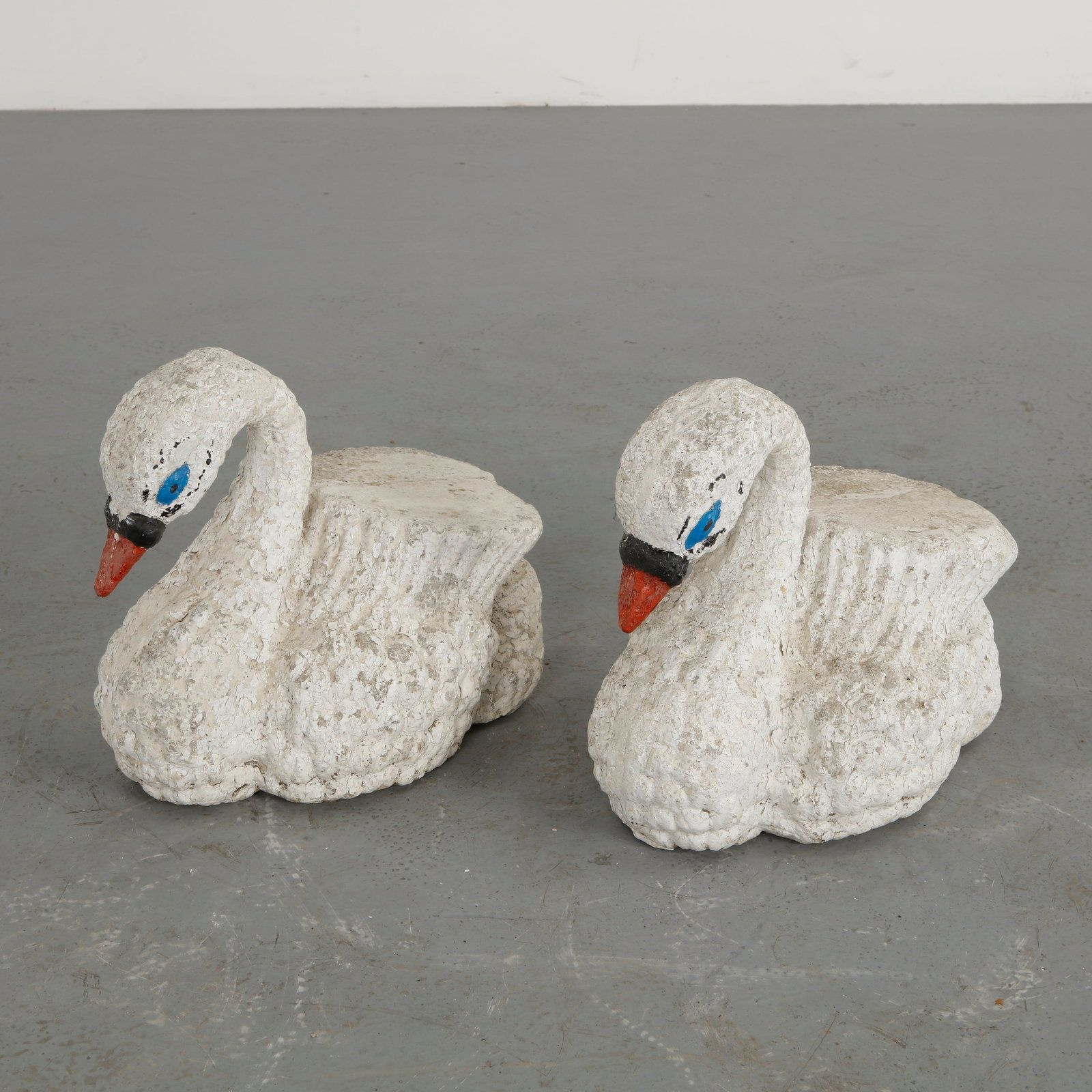 Pair of Concrete Swan Sculptures, 1960s (1 of 14)