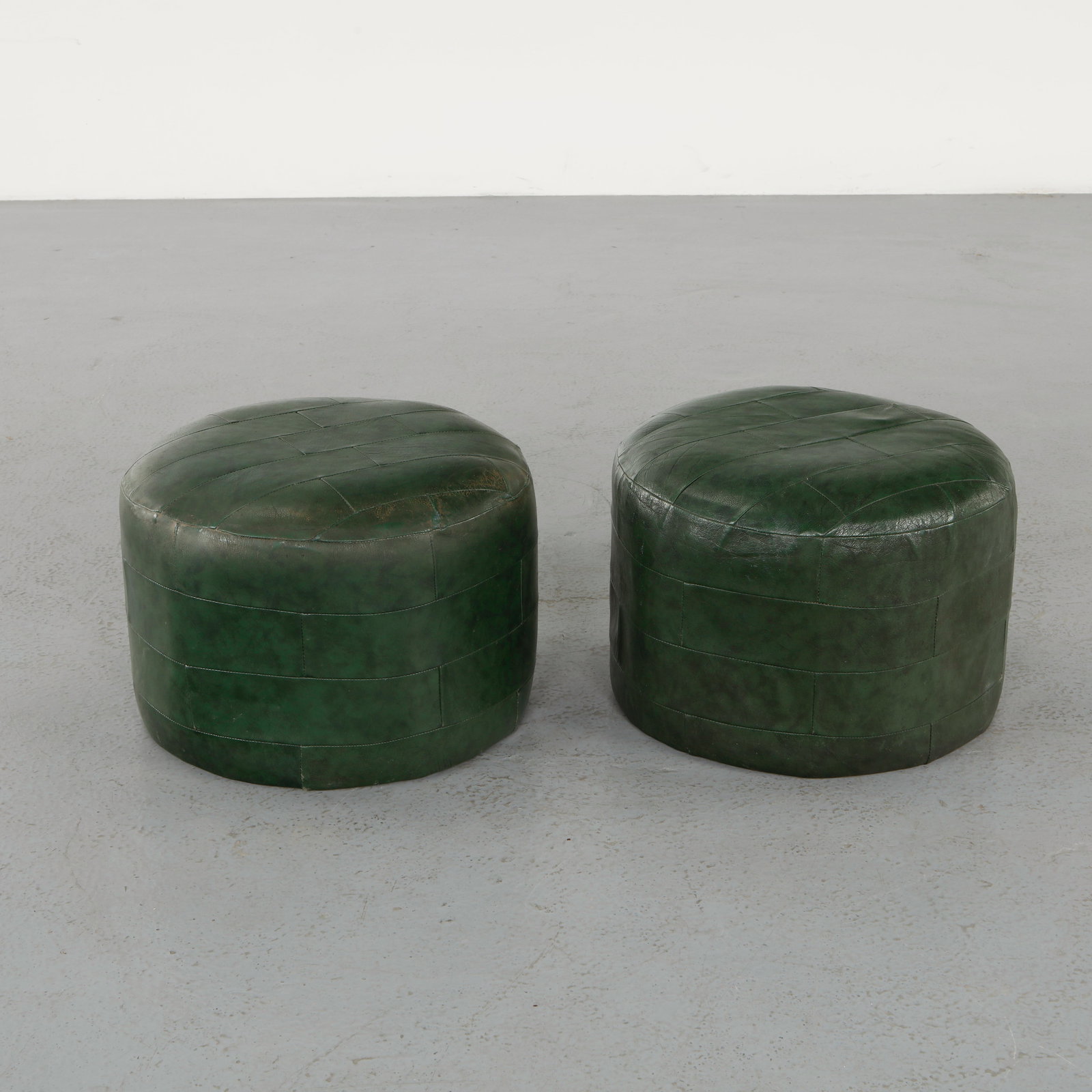 De Sede, Pair of Leather Ottomans, 1960s (1 of 8)