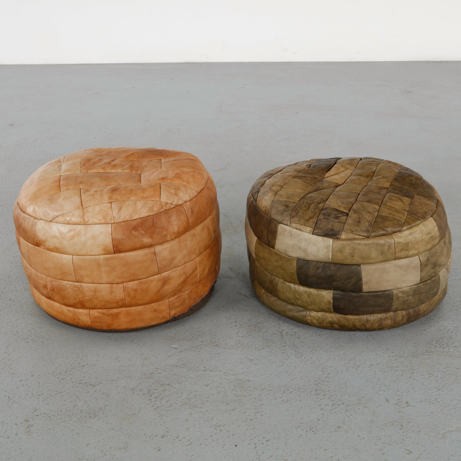 De Sede, Pair of Leather Ottomans, 1960s (1 of 8)