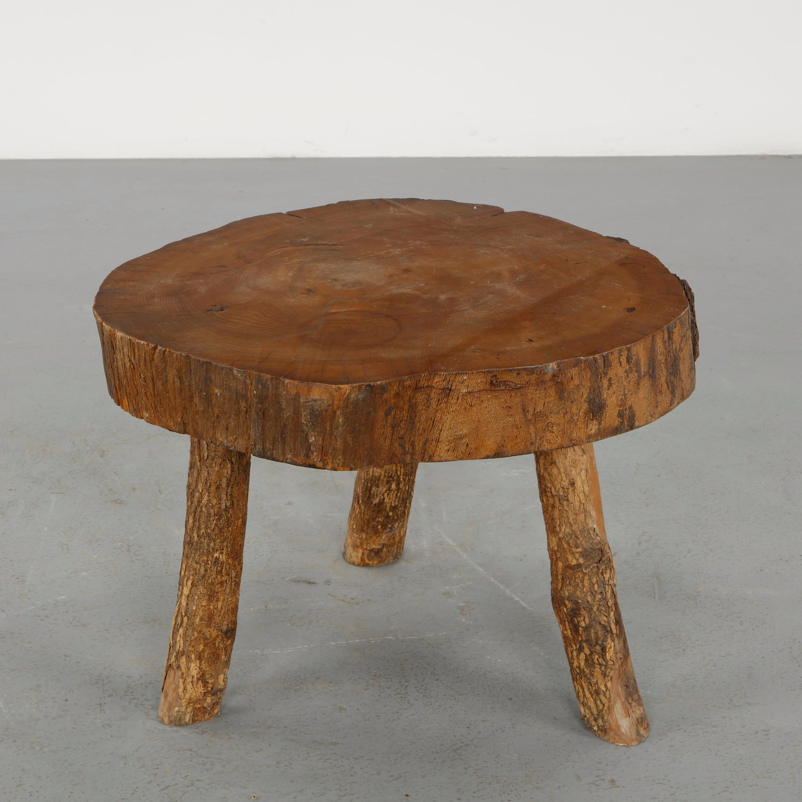 Brutalist Round Wood Coffee Table in the style of Nakashima, 1960s (1 of 10)