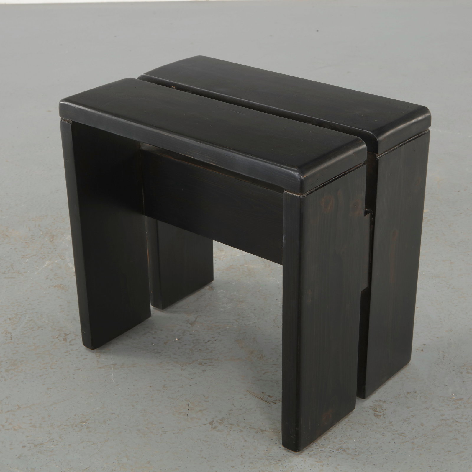 Charlotte Perriand for Les Arcs 1600, Pine Stool, 1960s (1 of 12)