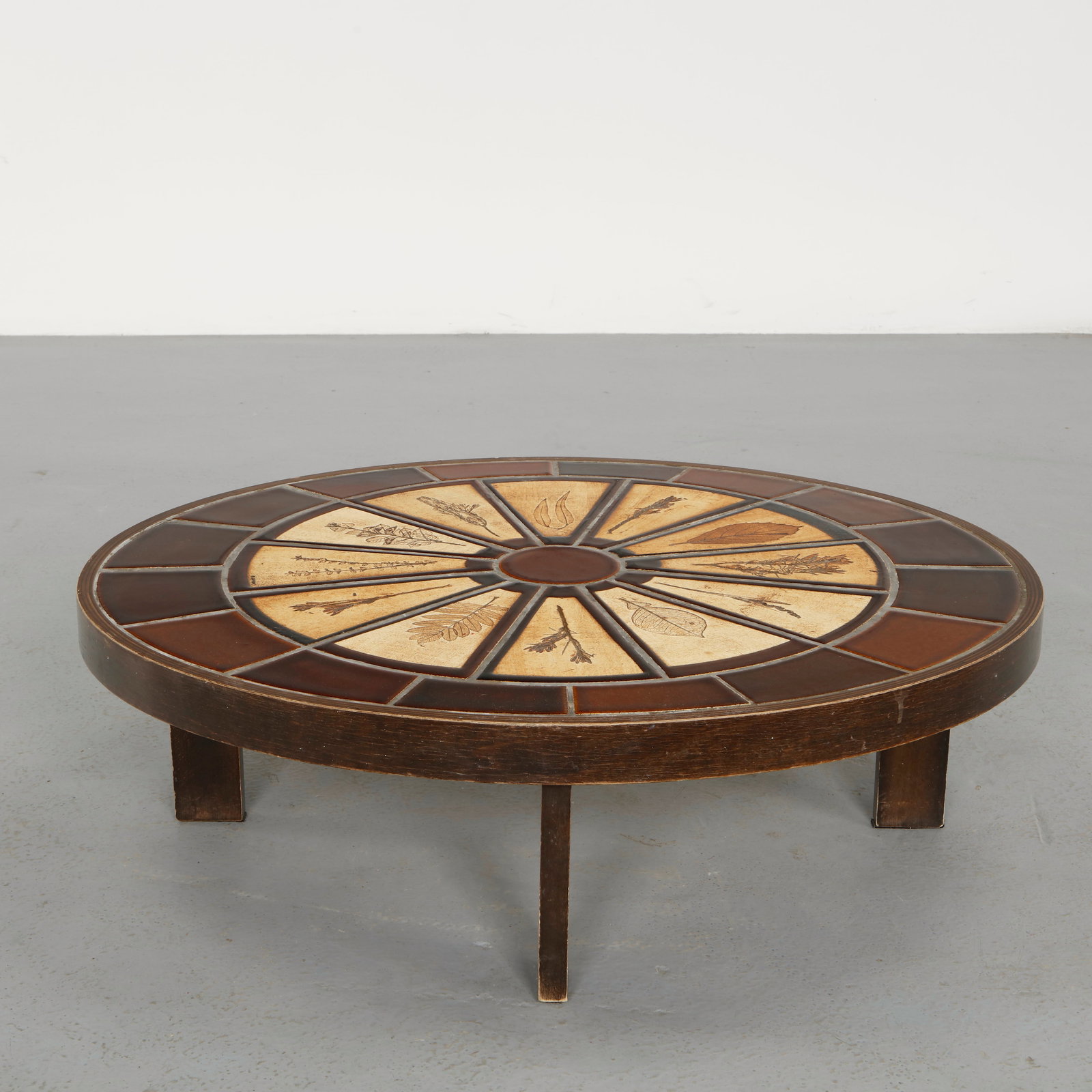 Roger Capron, Oval Garrigue Coffee Table with Segmental Tile Design, 1960s (1 of 13)