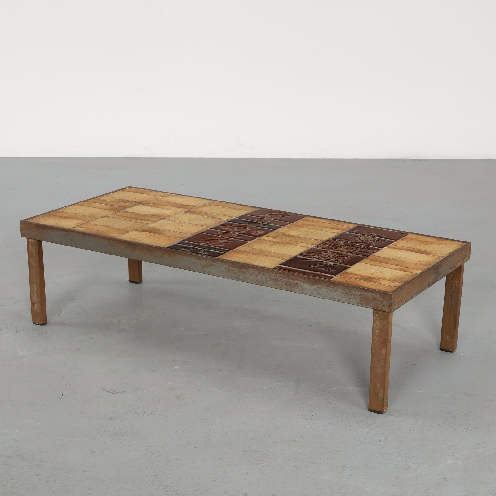Roger Capron, Rectangular Garrigue Coffee Table with Polychromatic Glazed Tiles, Vallauris, 1960s (1 of 14)
