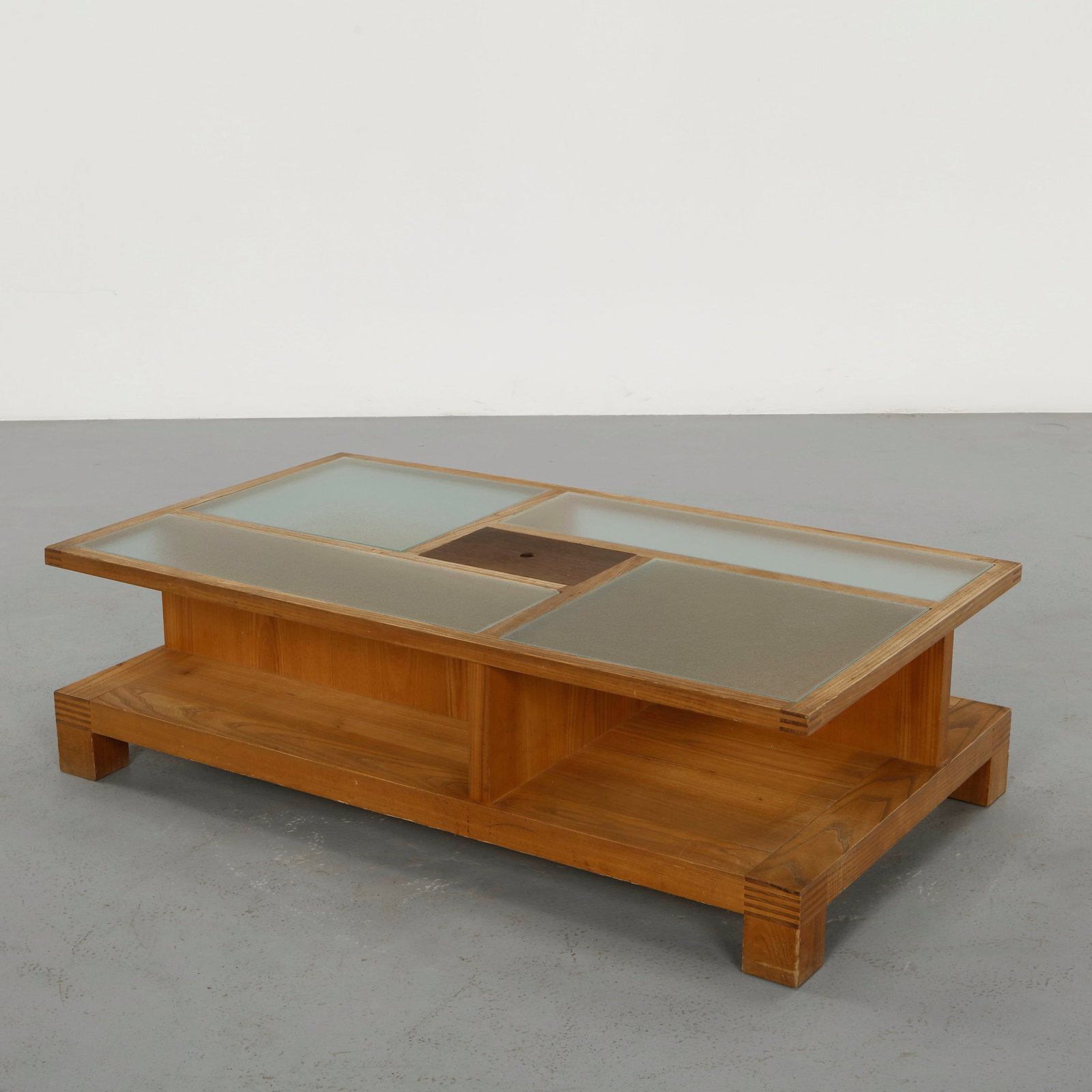 Roche Bobois, Pine and Glass Coffee Table (1 of 15)