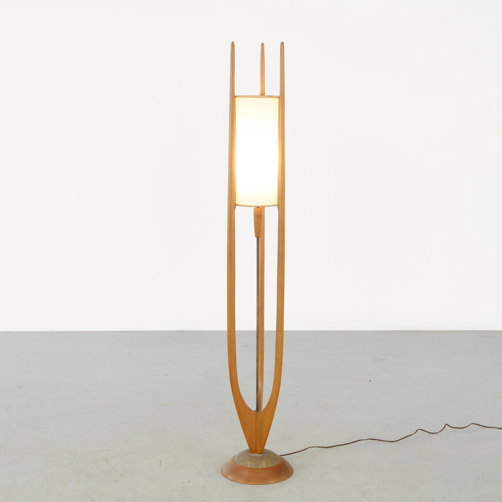 Mid-Century Walnut Sculptural Floor Lamp in the style of Adrian Pearsall, 1960s (1 of 12)