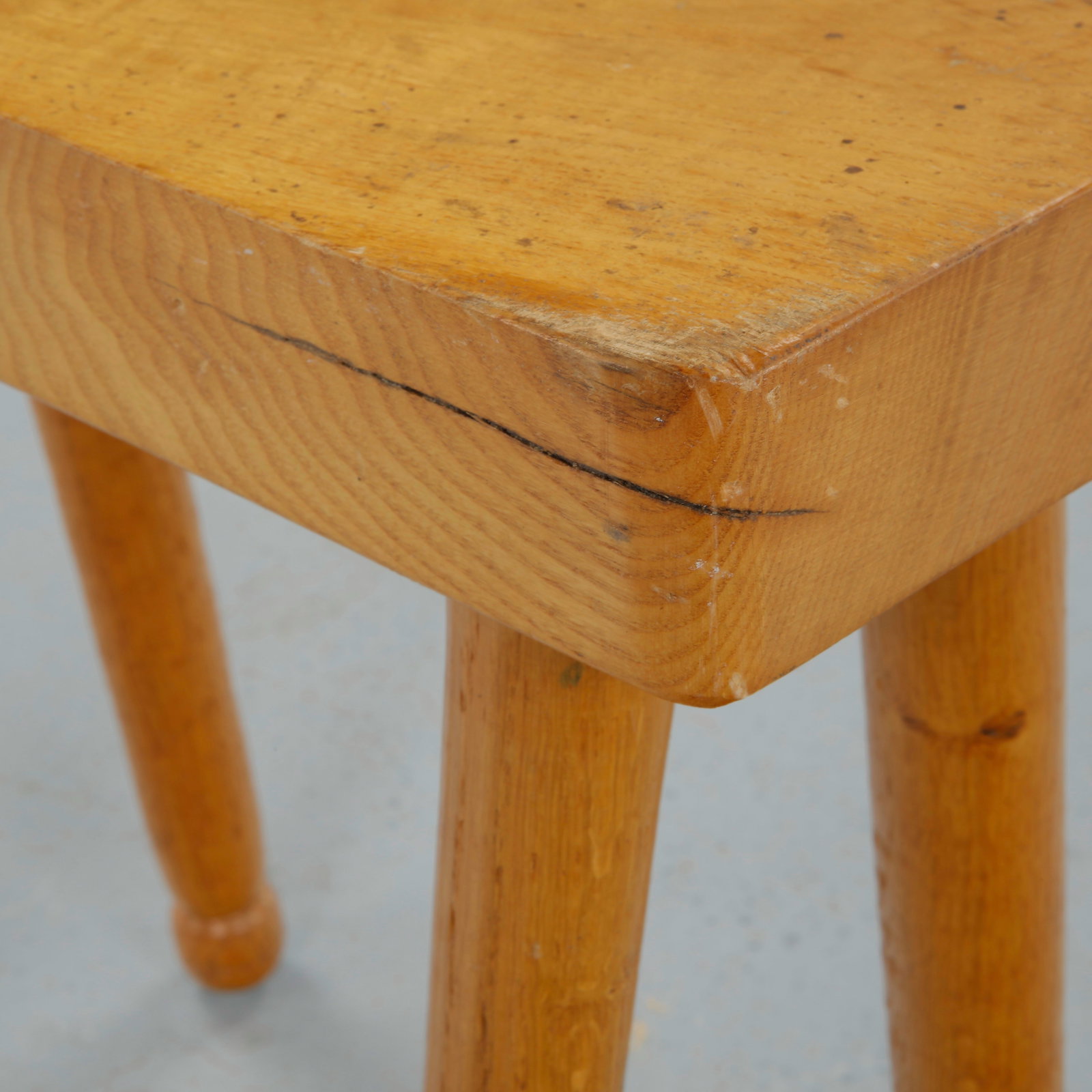 French Provincial Rectangular Rustic Bench Stool, 1950s - 10