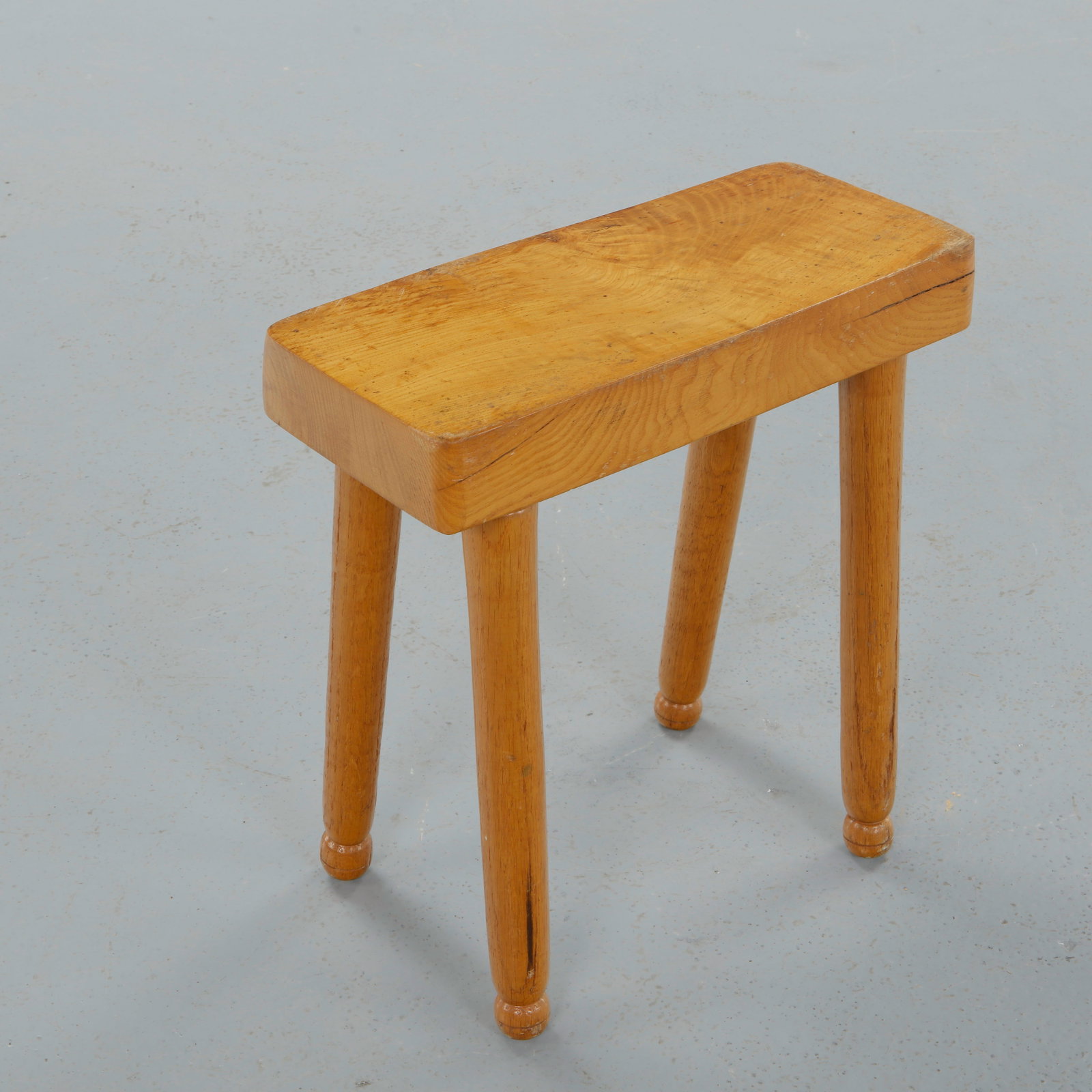 French Provincial Rectangular Rustic Bench Stool, 1950s - 3
