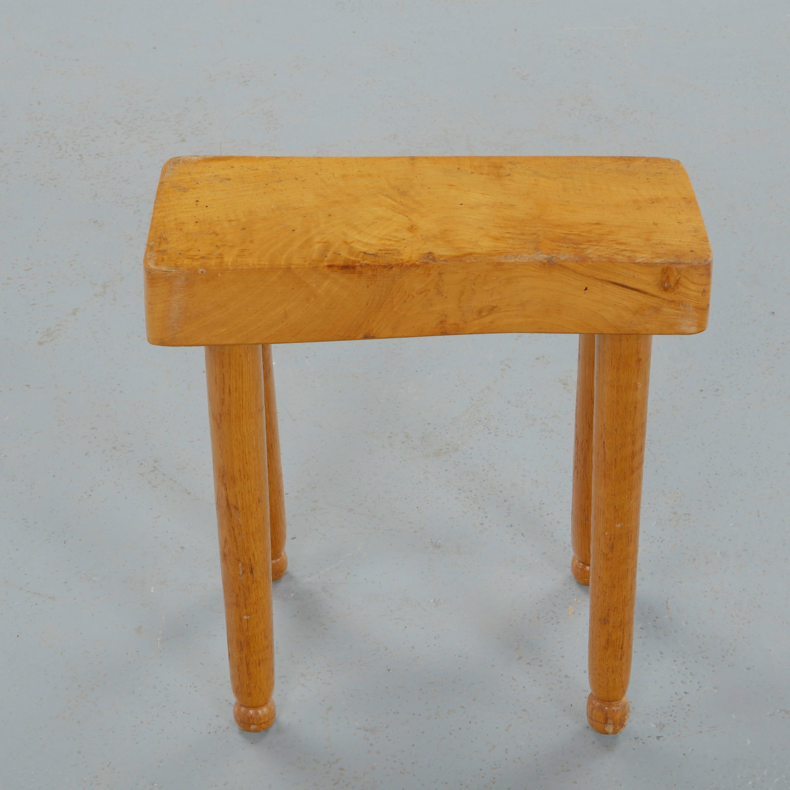 French Provincial Rectangular Rustic Bench Stool, 1950s - 5