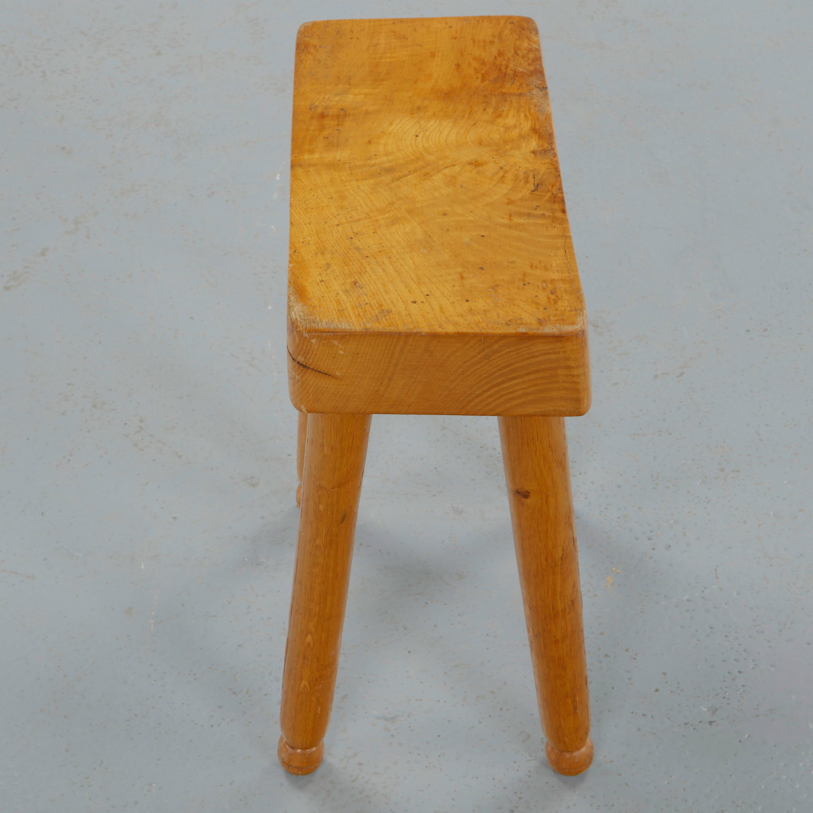 French Provincial Rectangular Rustic Bench Stool, 1950s - 7