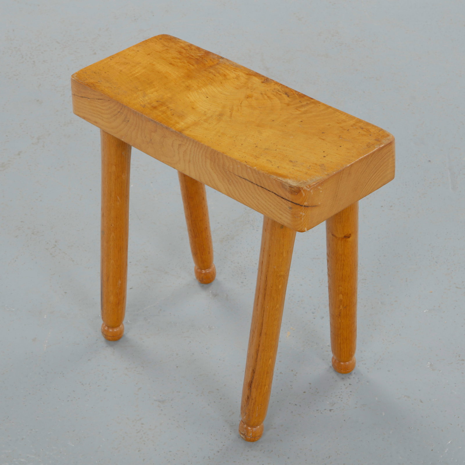 French Provincial Rectangular Rustic Bench Stool, 1950s - 8