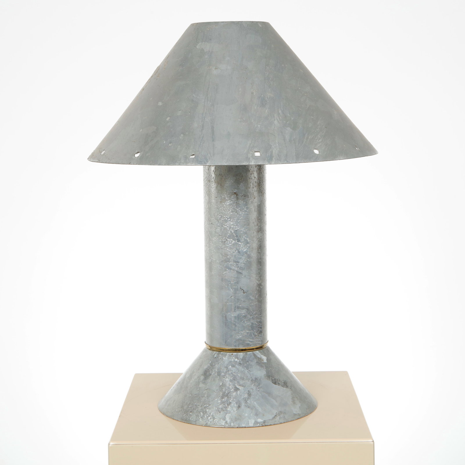 Ron Rezek, 4200 Zinc Table Lamp, USA, 1982 (1 of 12)