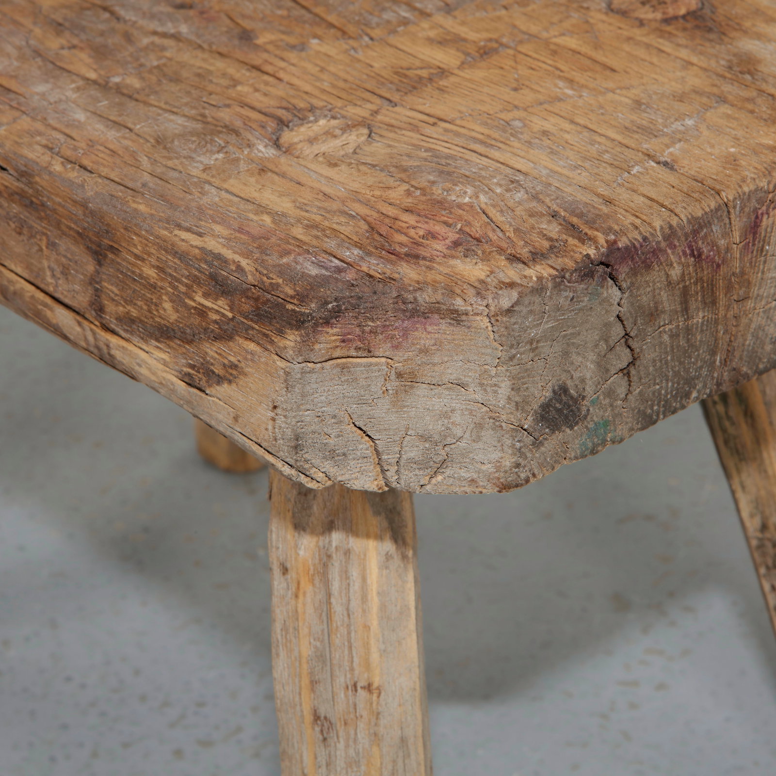 Primitive Rectangular Stool, 1950s - 11