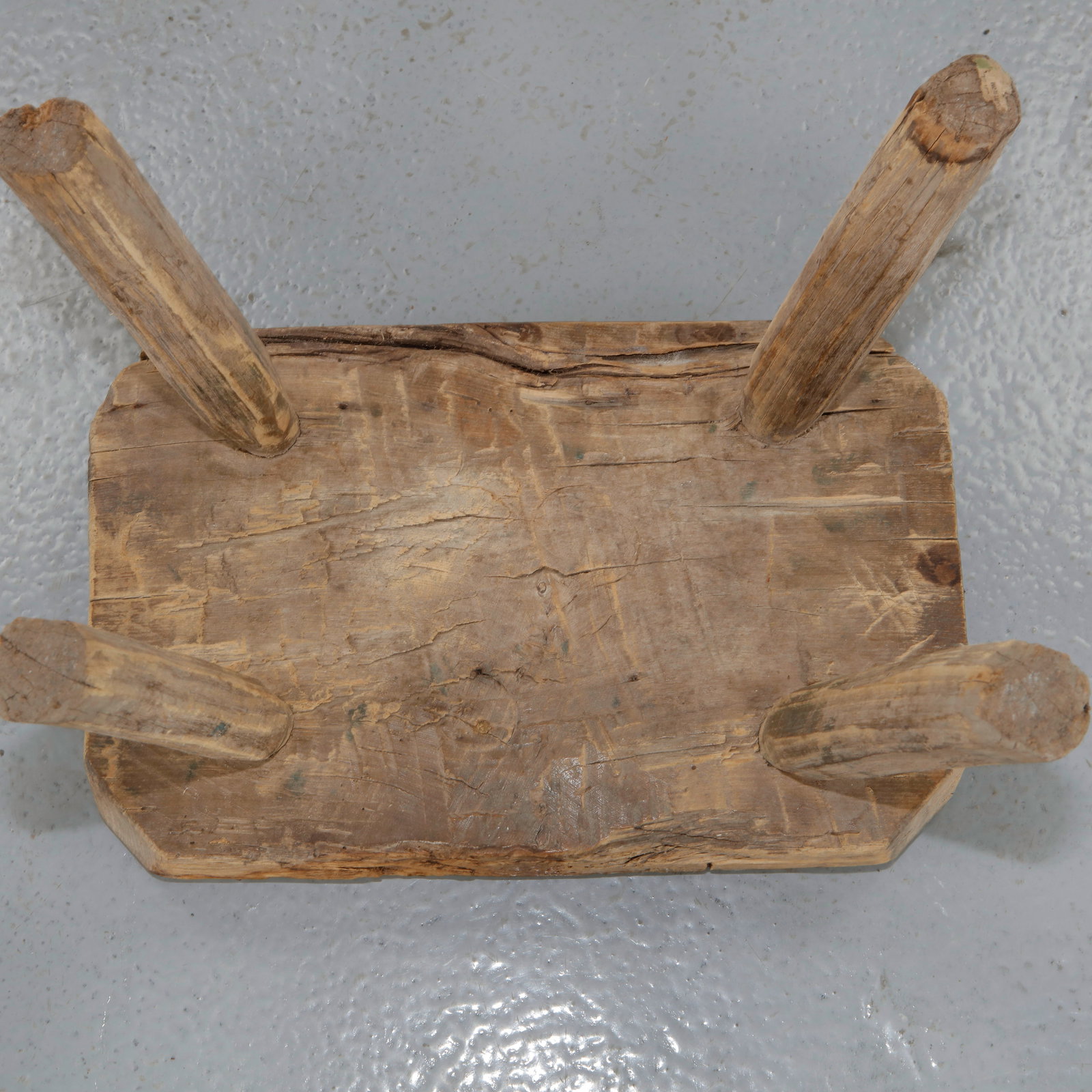 Primitive Rectangular Stool, 1950s - 14