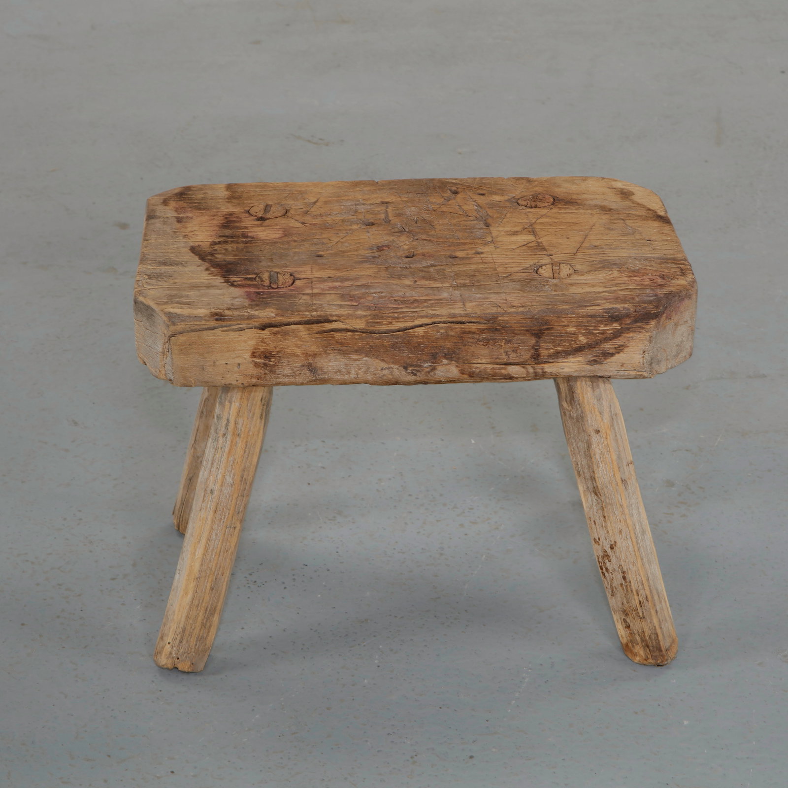 Primitive Rectangular Stool, 1950s - 2