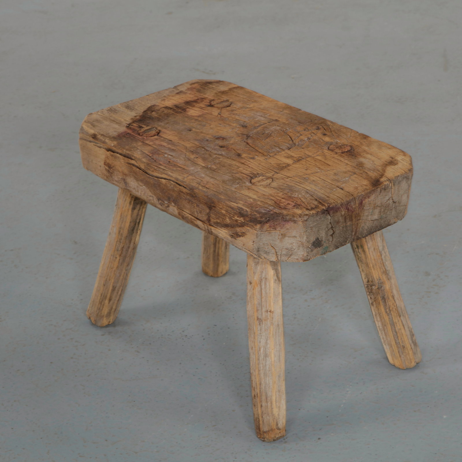 Primitive Rectangular Stool, 1950s - 8