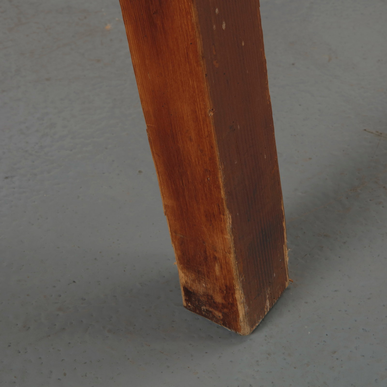 Solid Brutalist Wood Table, 1950s - 12