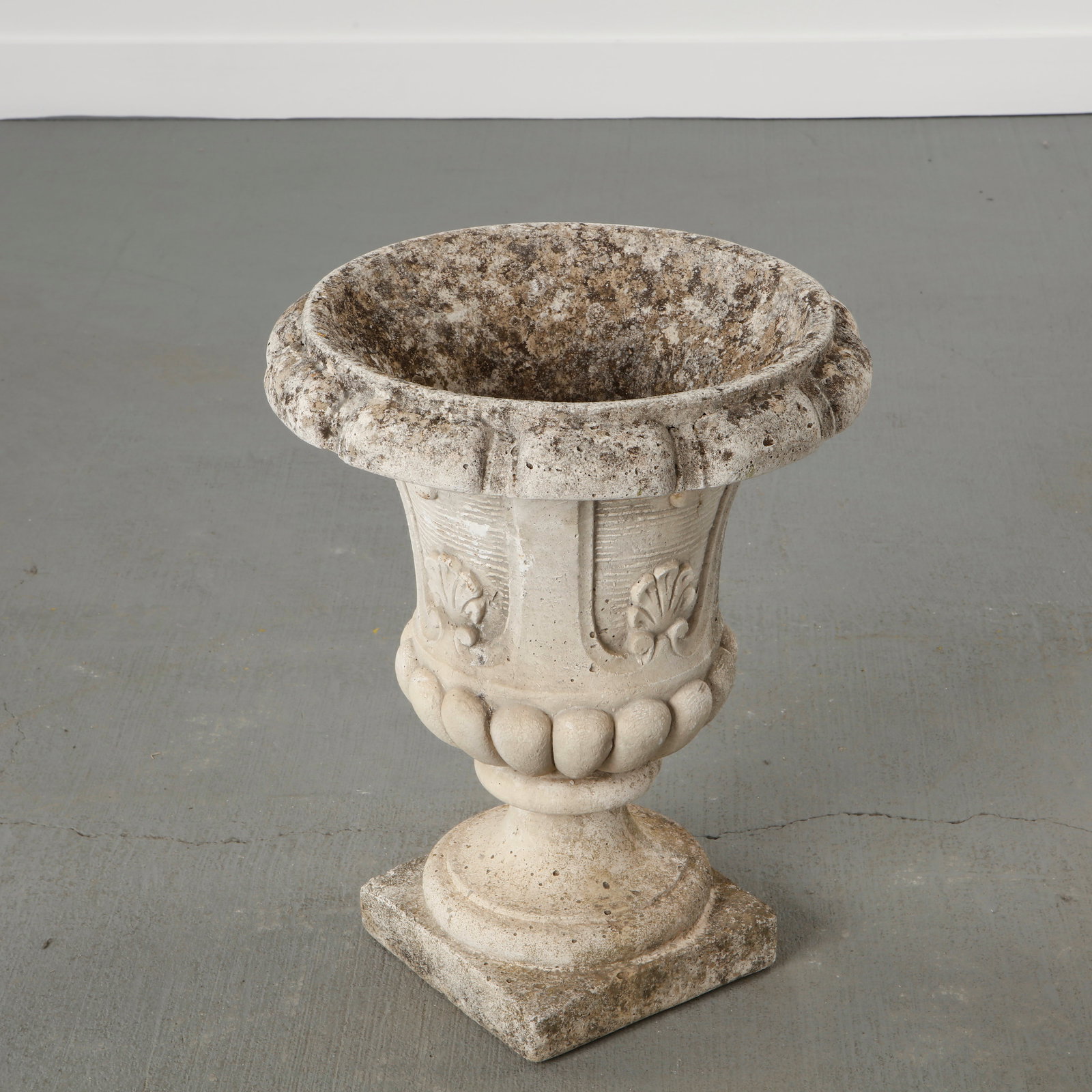 Classical Stone Pedestal Urn Planter, 1940s (1 of 11)