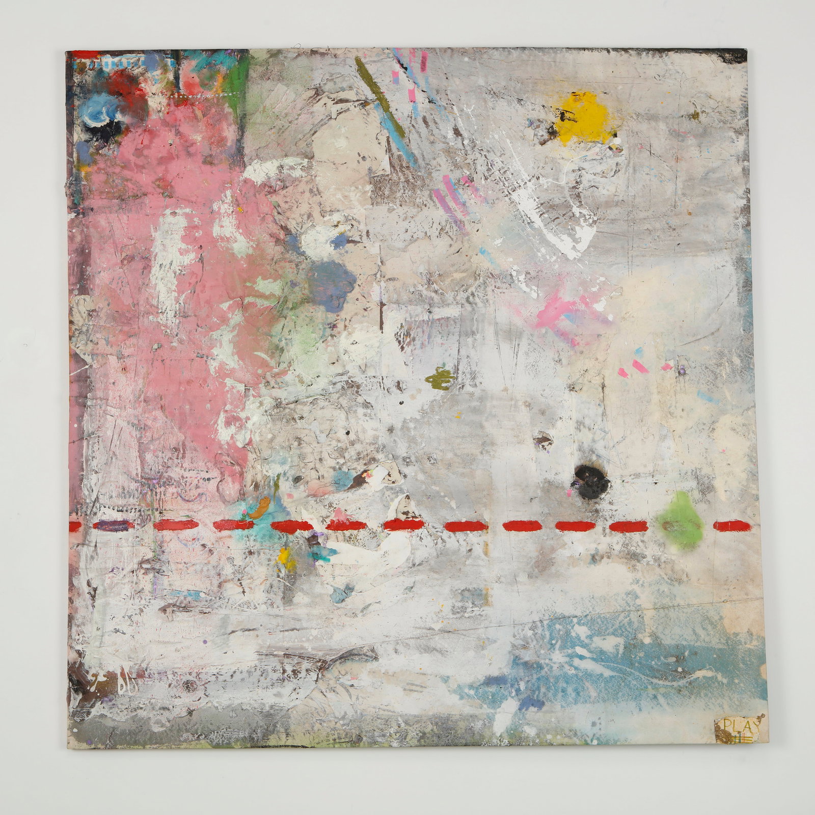 J Mackie, Play on The Line, Oil on Canvas, 1980s (1 of 5)