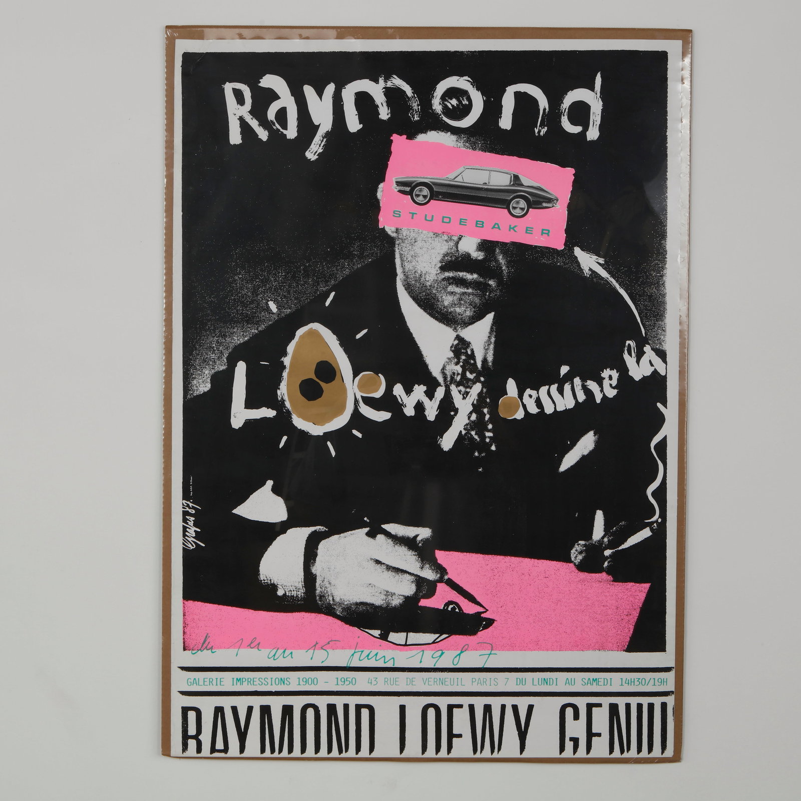 Raymond Loewy, Exhibition Poster for The Galerie Impressions Paris, 1987 (1 of 6)