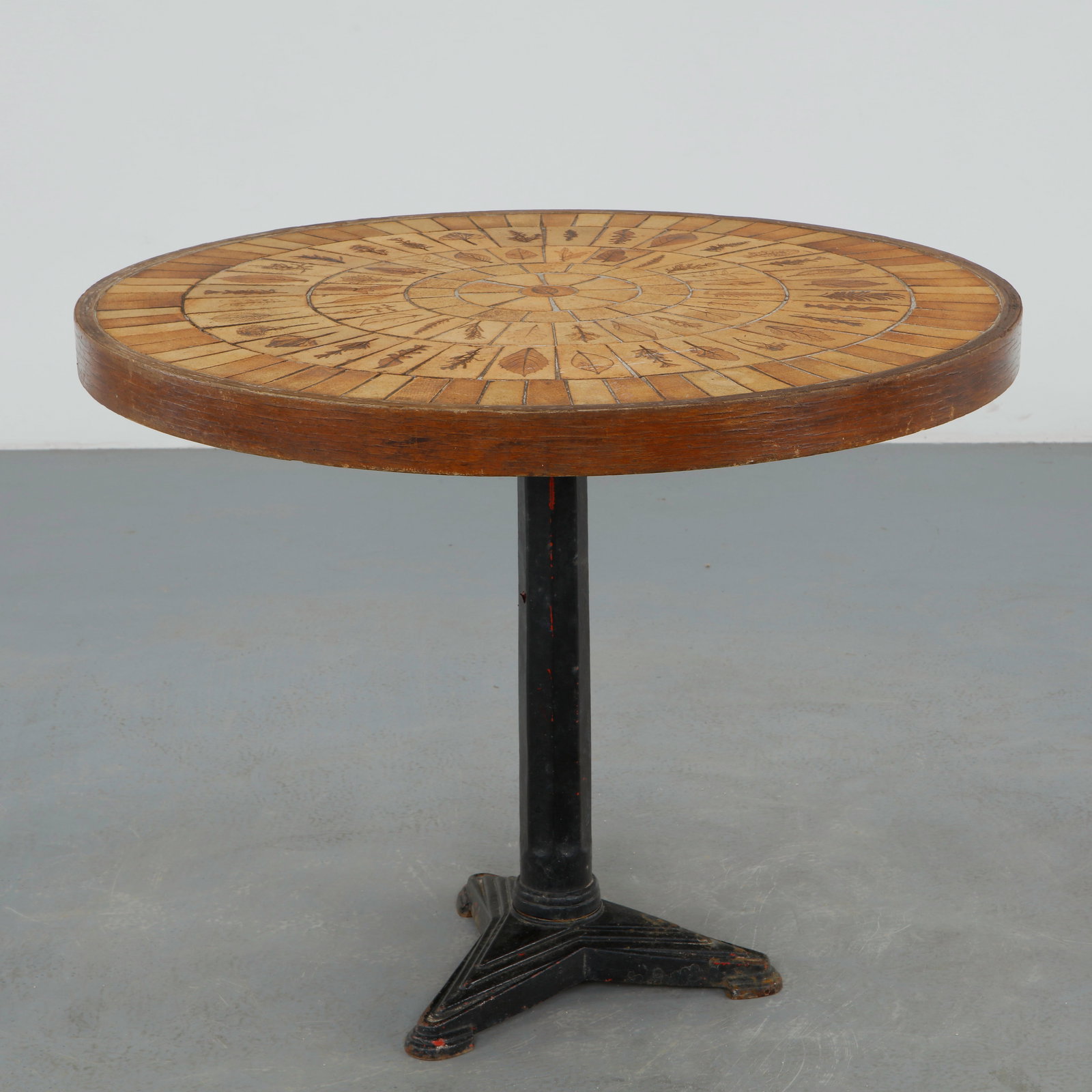 Roger Capron, Round Ceramic Dining Table, Stamped, 1960s (1 of 12)