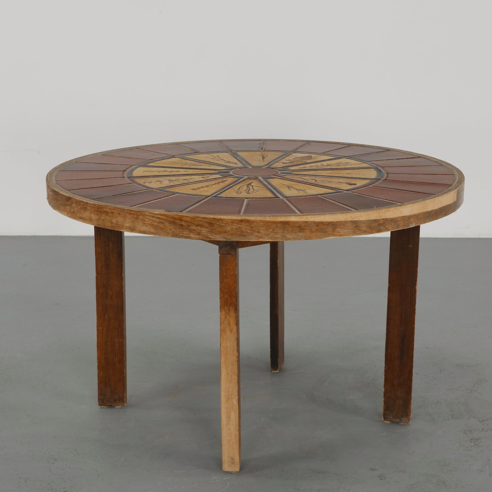 Roger Capron, Round Ceramic Dining Table, 1960s - 2