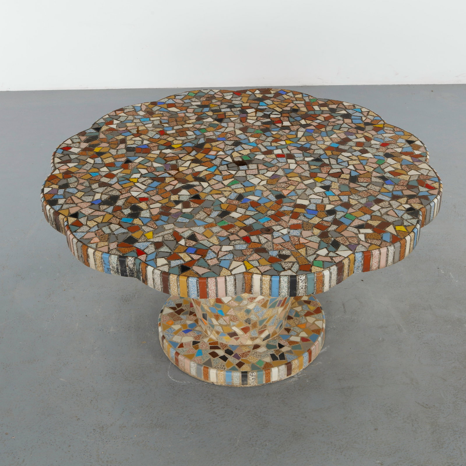 Scalloped Edge Mosaic Tile Dining Table, 1960s - 12