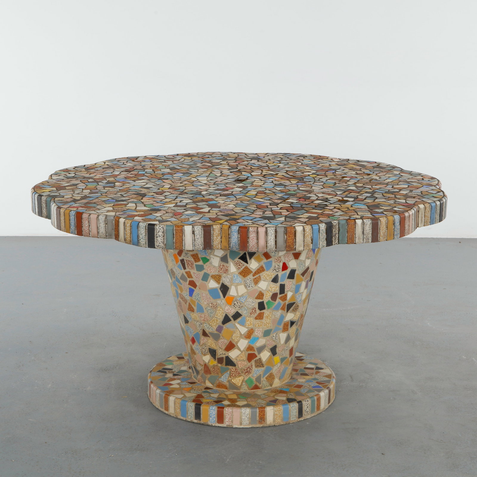 Scalloped Edge Mosaic Tile Dining Table, 1960s (1 of 12)