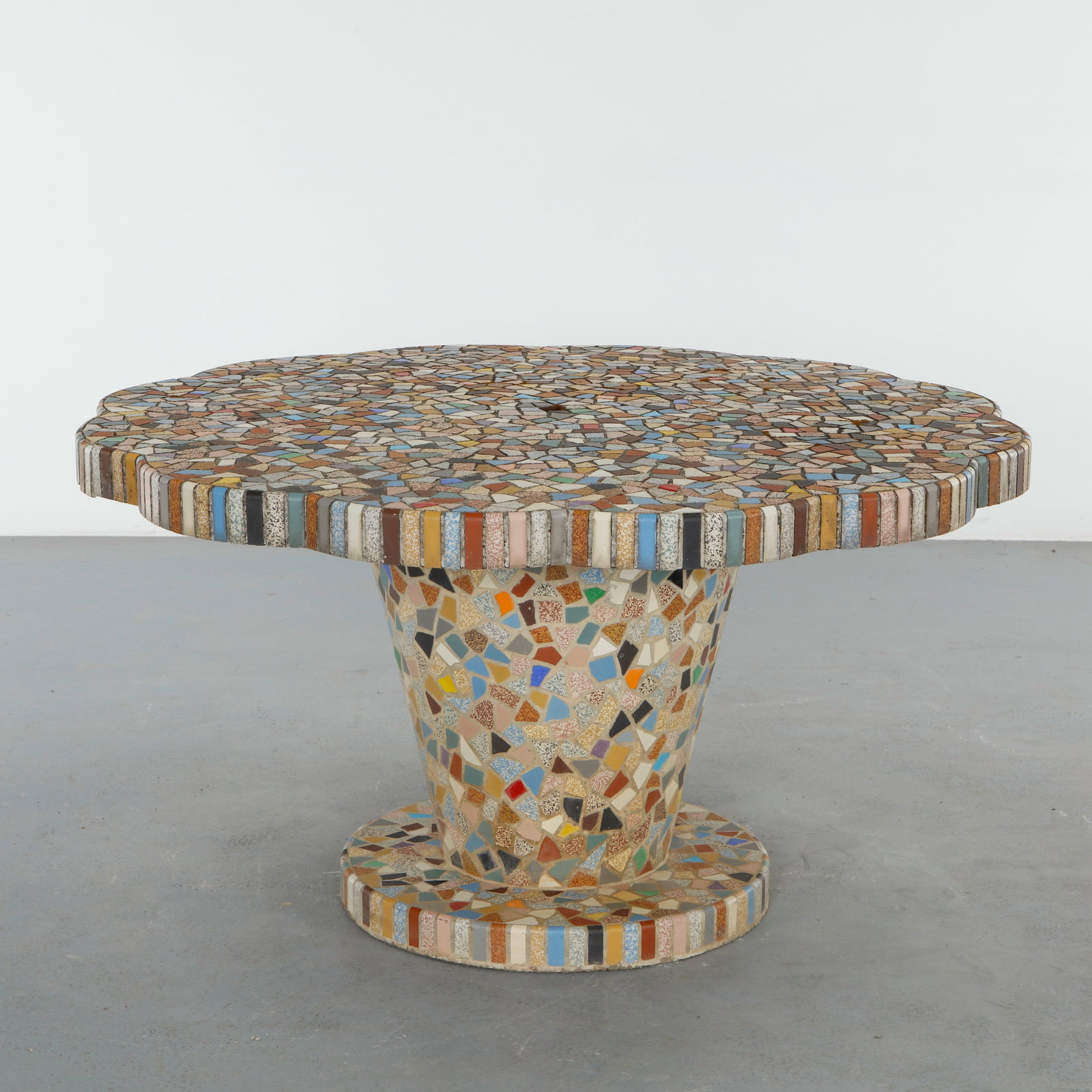 Scalloped Edge Mosaic Tile Dining Table, 1960s - 2