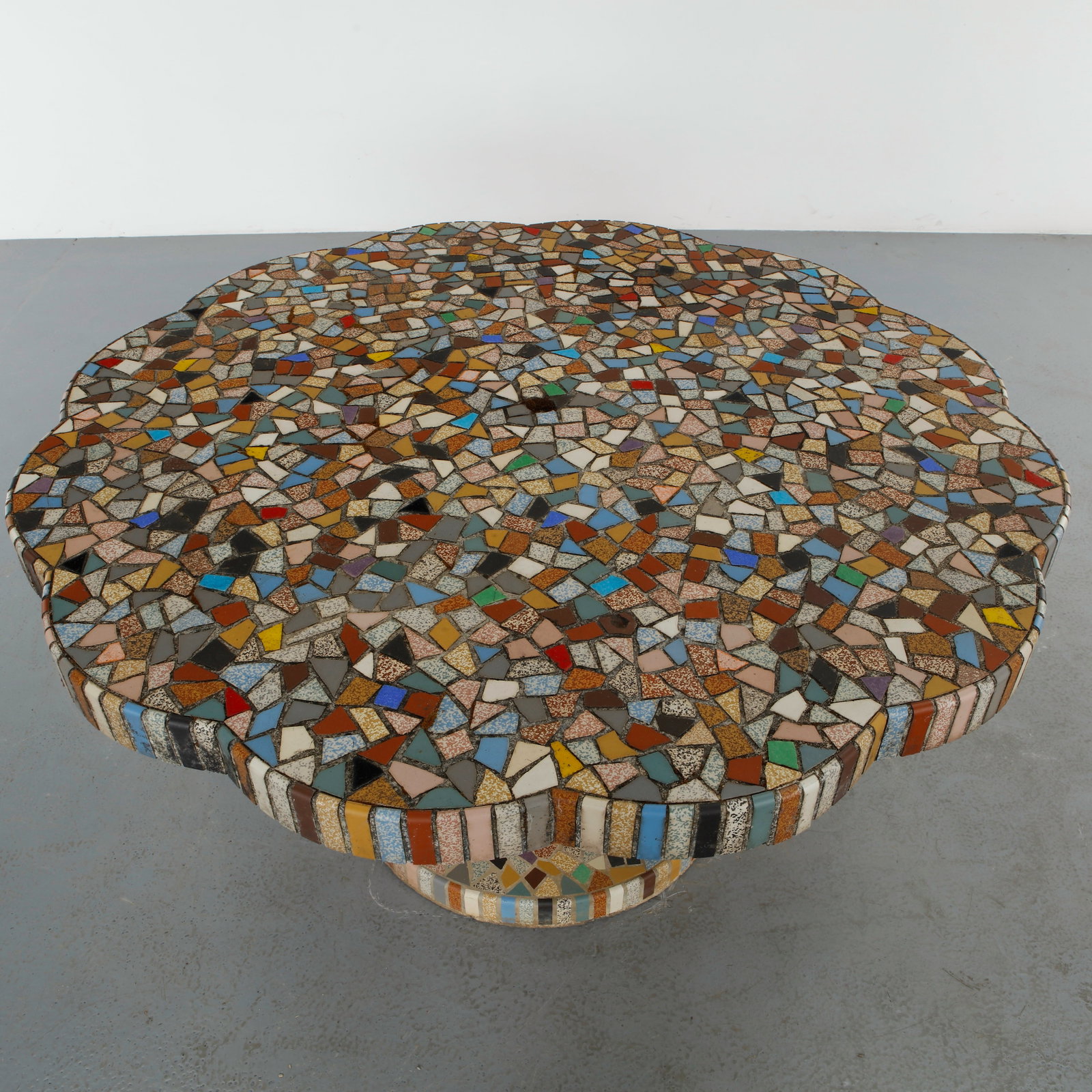 Scalloped Edge Mosaic Tile Dining Table, 1960s - 5